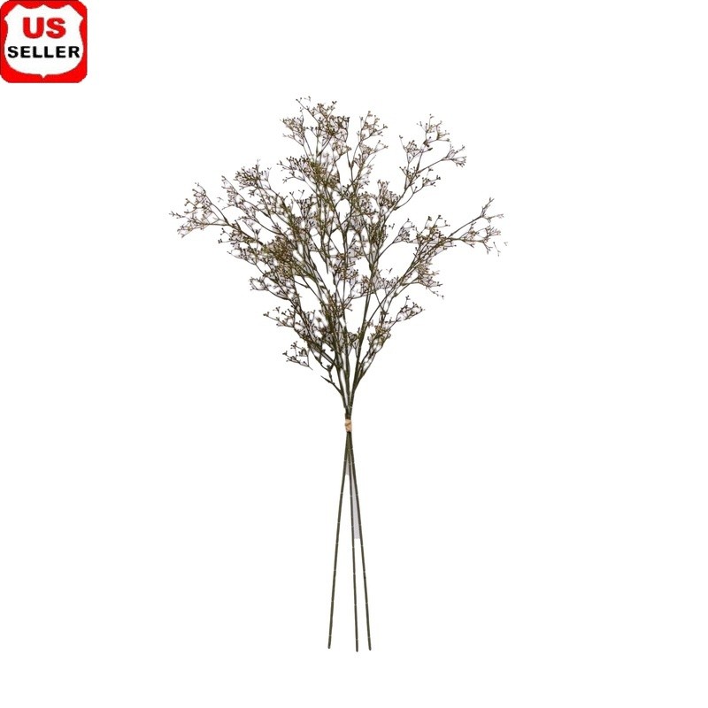 Artificial Dried Rice Stem Bundle Set of 3 Indoor Decor DIY Arrangement New