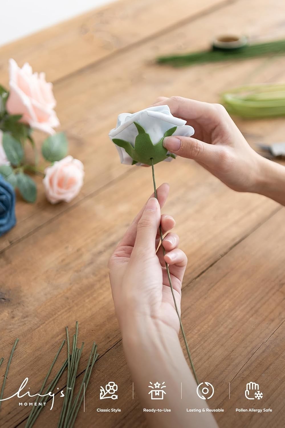 DIY Tools Set Wedding 3 Kinds of Accessories Include 100pcs Artificial Stems