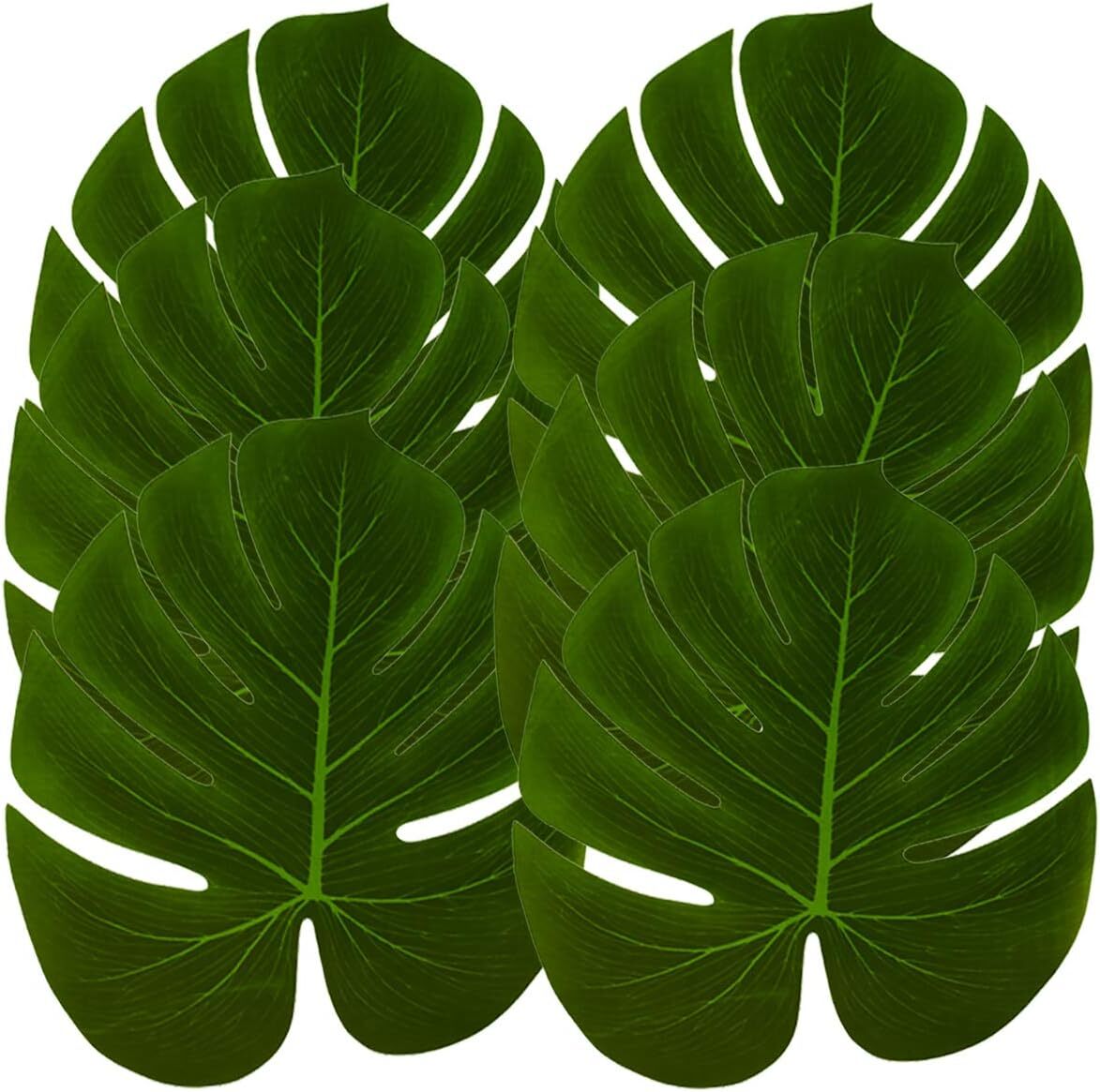 Hopeak Artificial Palm Leaves, 24 Pieces Large Palm Leaves for Hawaiian Luau …