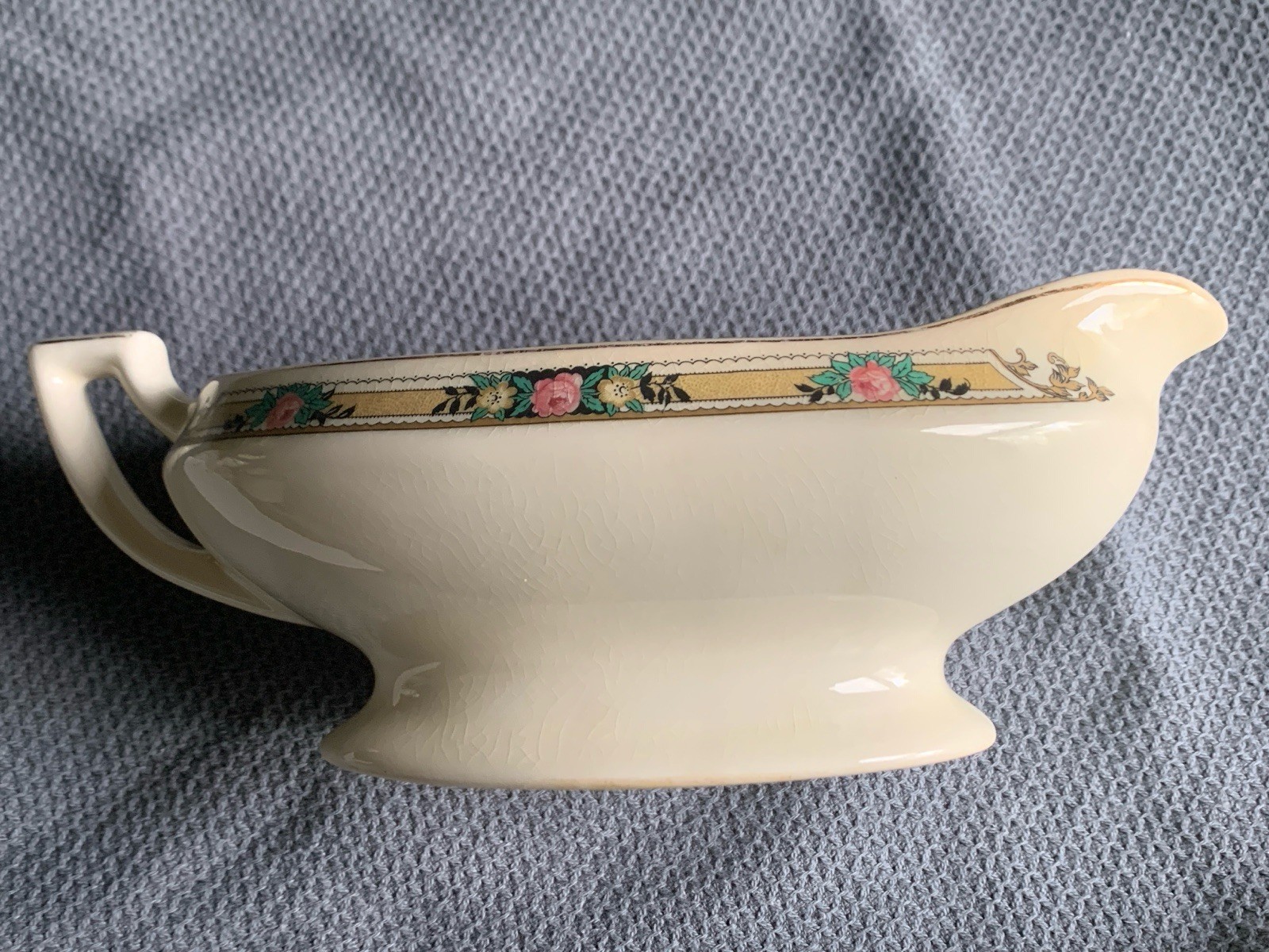 Mount Clemens Gravy Boat MTC2 1932 USA Antique Unique Floral Dish? Crafts