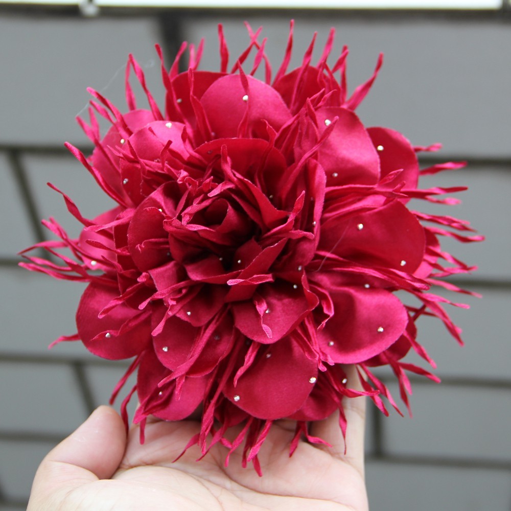 With Beard Edge 15.5CM New Women’s Flower for Brooch Tassel Beads Handmade Craft