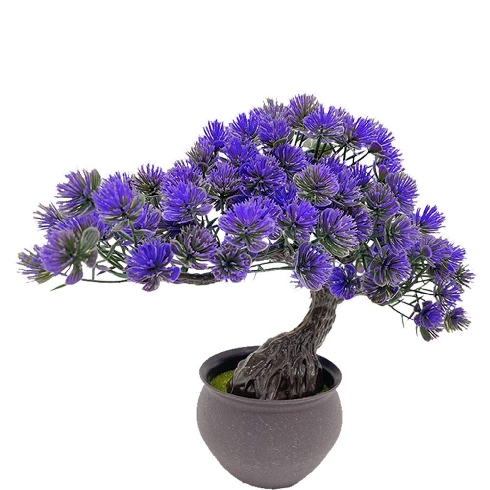 Artificial Bonsai Juniper Tree Faux Japanese Cedar Potted Plant Home Decor