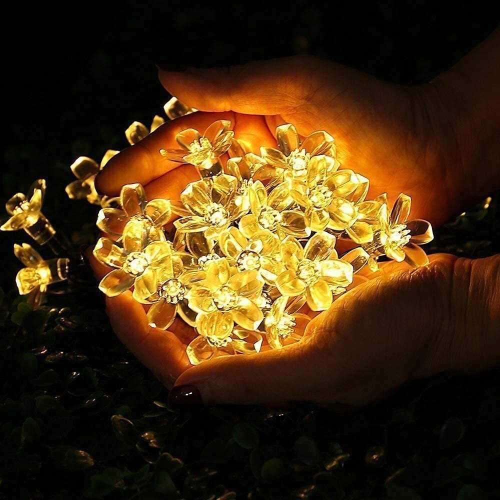 Silicone Flower 16 LED String Fairy Lights Outdoor &Indoor for Home Decoration 1