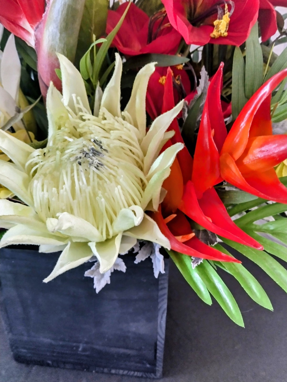 Artificial tropical floral arrangement