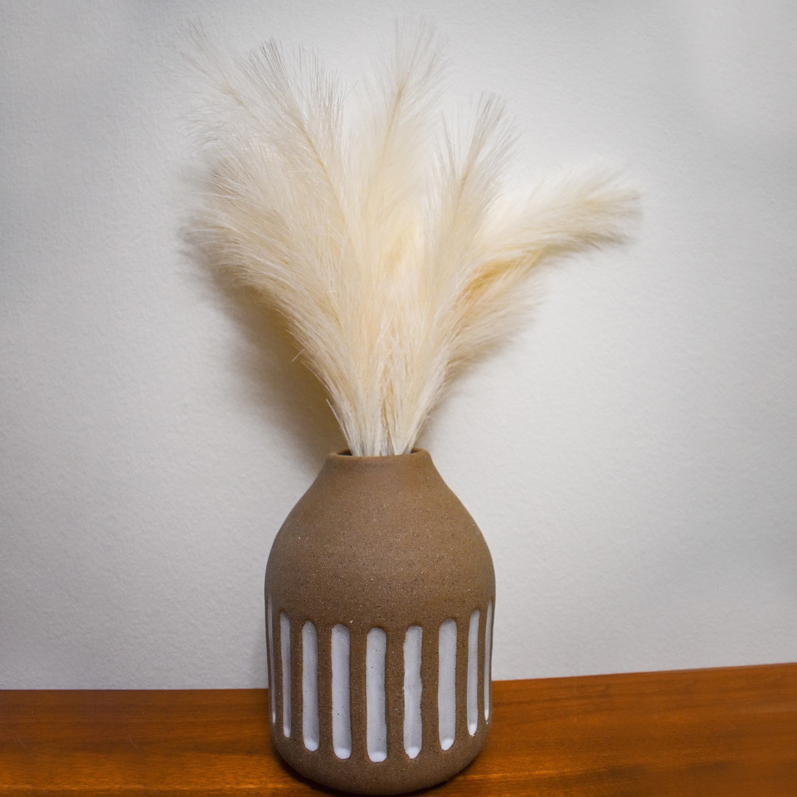 3Pcs Pampas Grass 17.7″ Fake Pampas Grass for Wedding Decoration Red