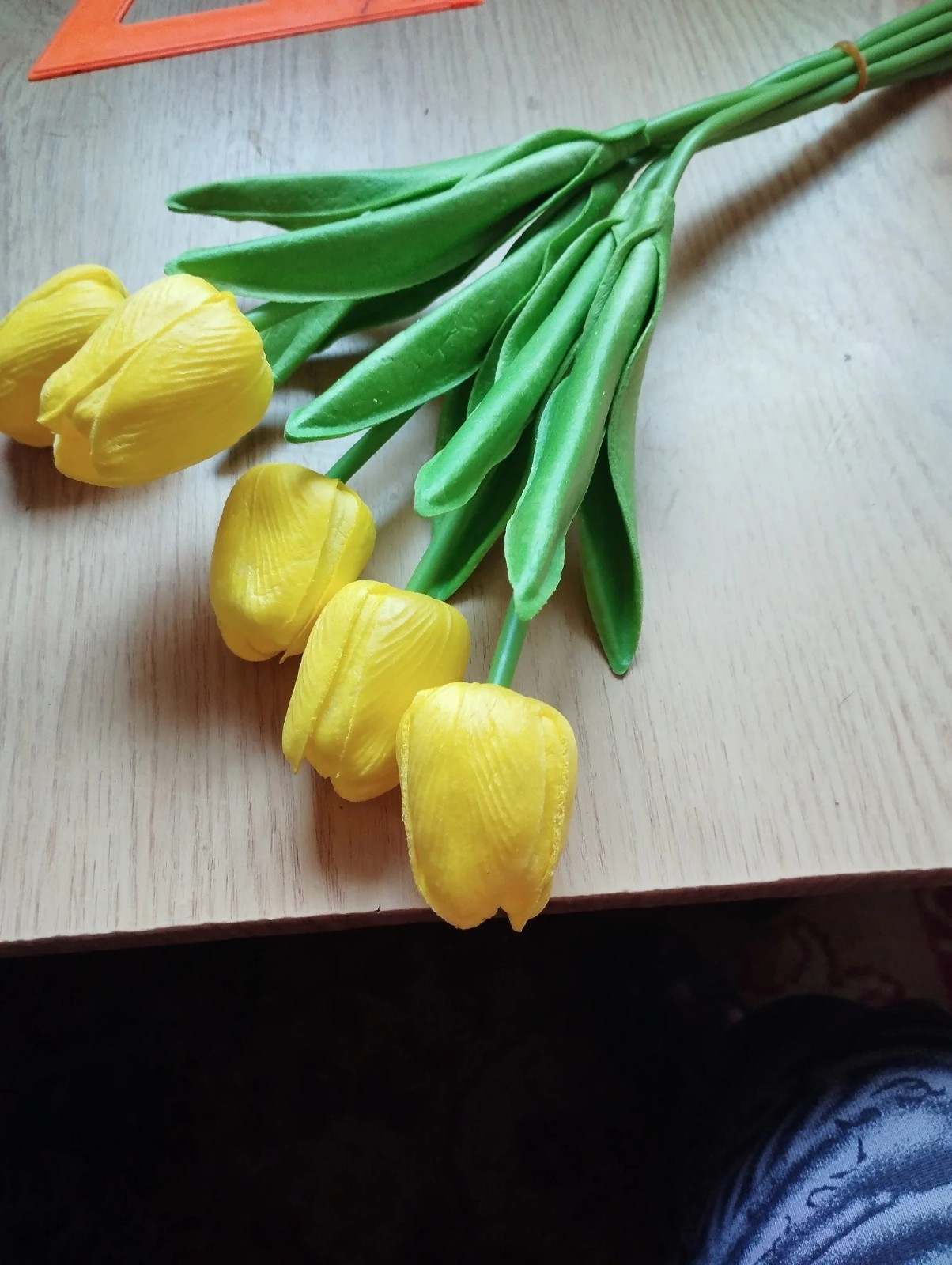 3/5PCS Real Touch Tulip Bouquet Artificial Flowers Wedding Home Decor Gift
