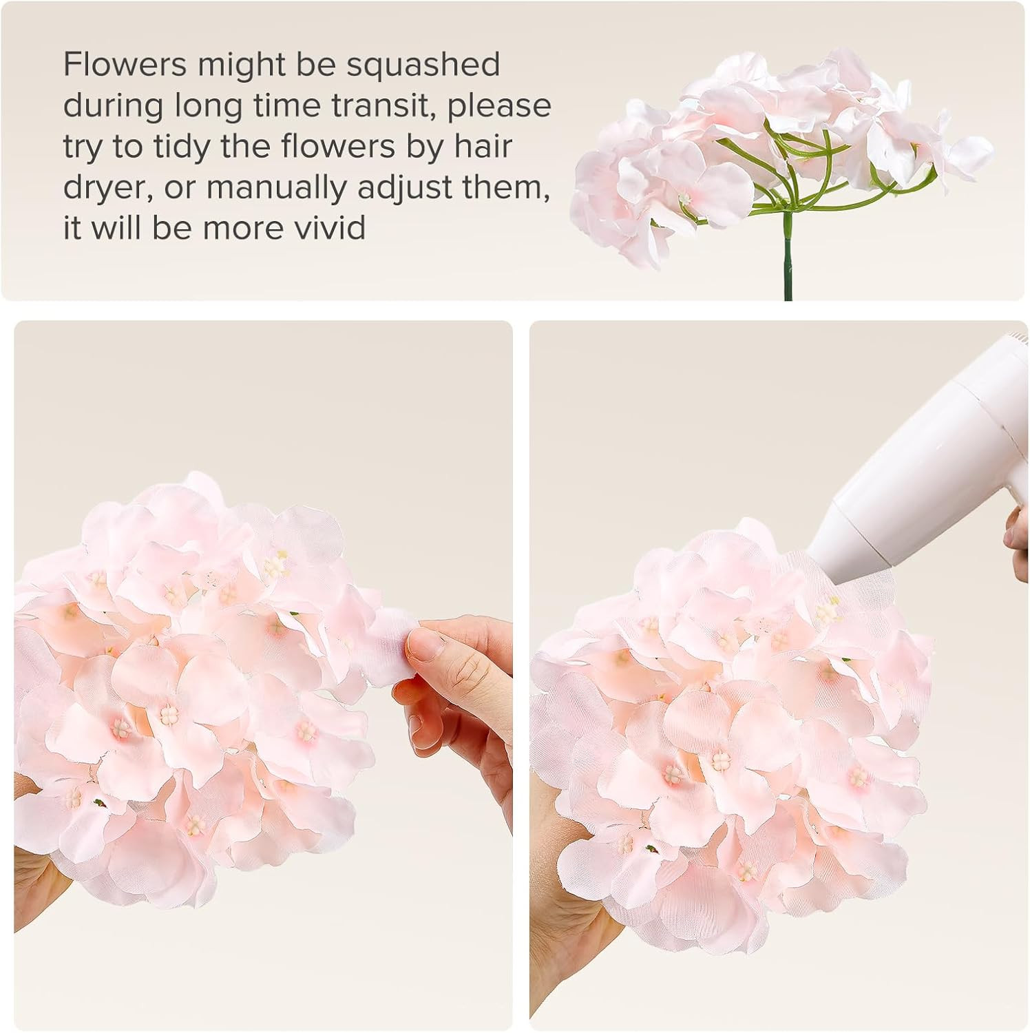 404PCS Pink Hydrangea Silk Flowers for Wedding, Home, Party Decor