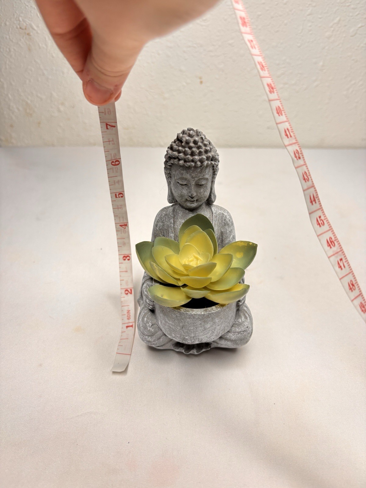 Buddha Concrete Modern Planter Faux Succulent Plant Decor Small