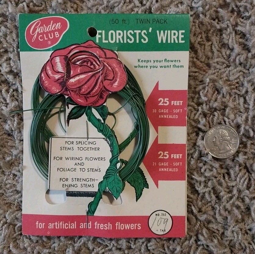 Vintage Garden Club Florists’ Wire For Artificial And Fresh Flowers Florist Wire