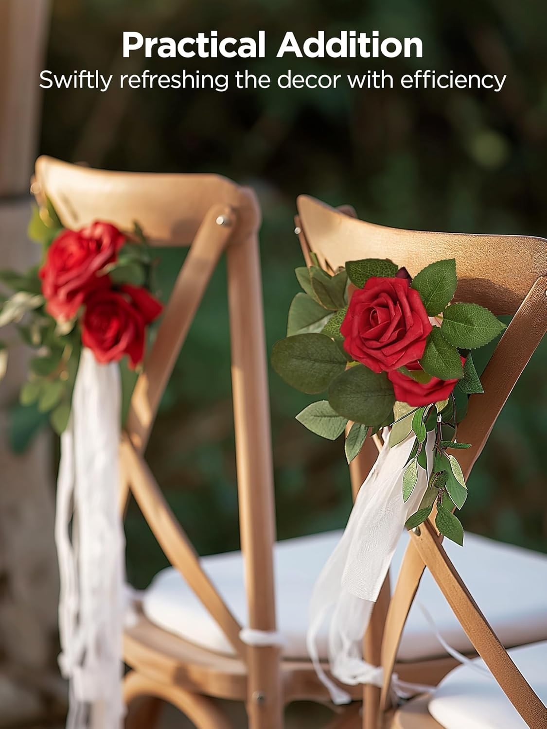 Artificial Flowers, 100 Pcs Dark Red Foam Fake Roses Bulk with Stems for Deco…