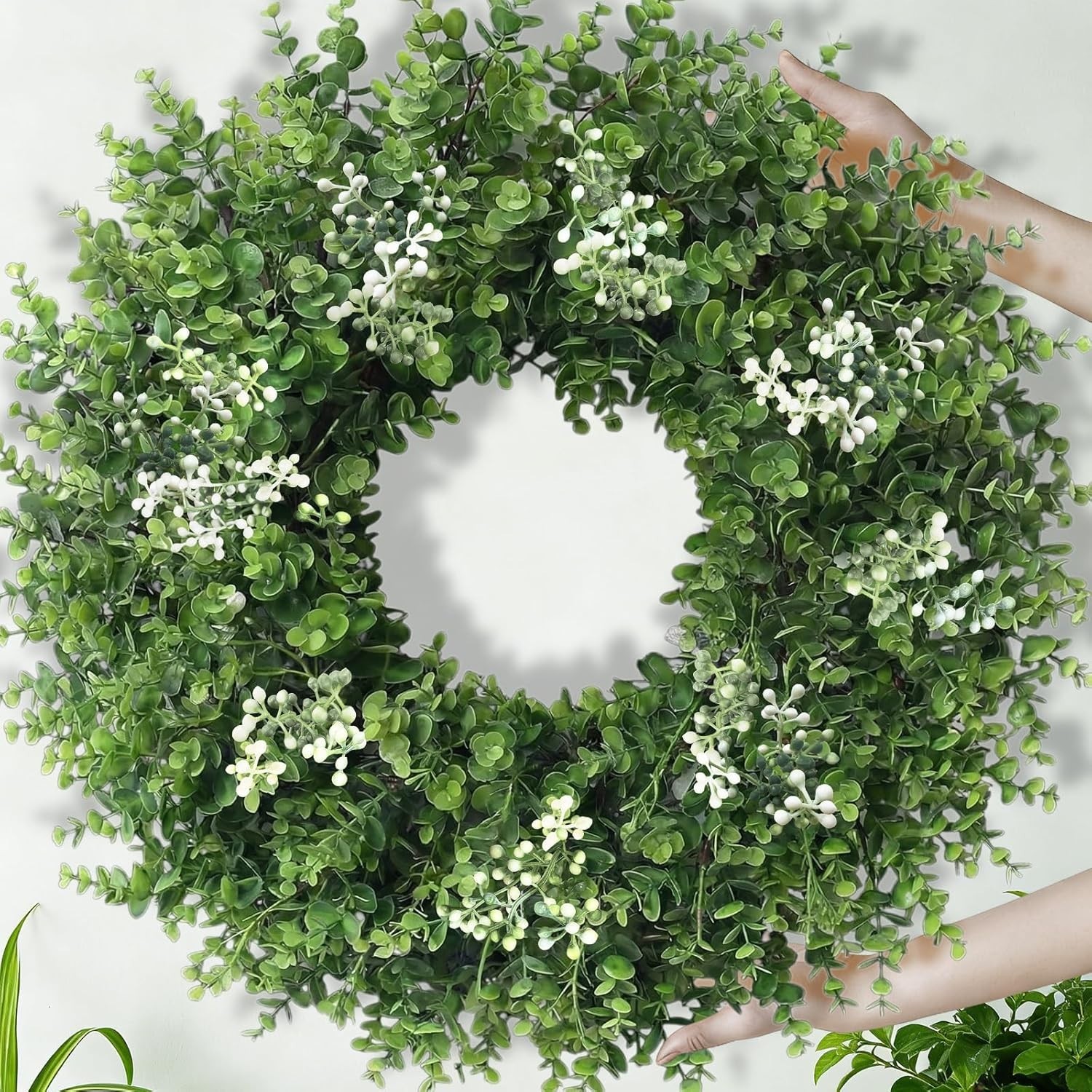 Generous 26” Weatherproof Boxwood Wreath – Perfect for Indoor and Outdoor Use