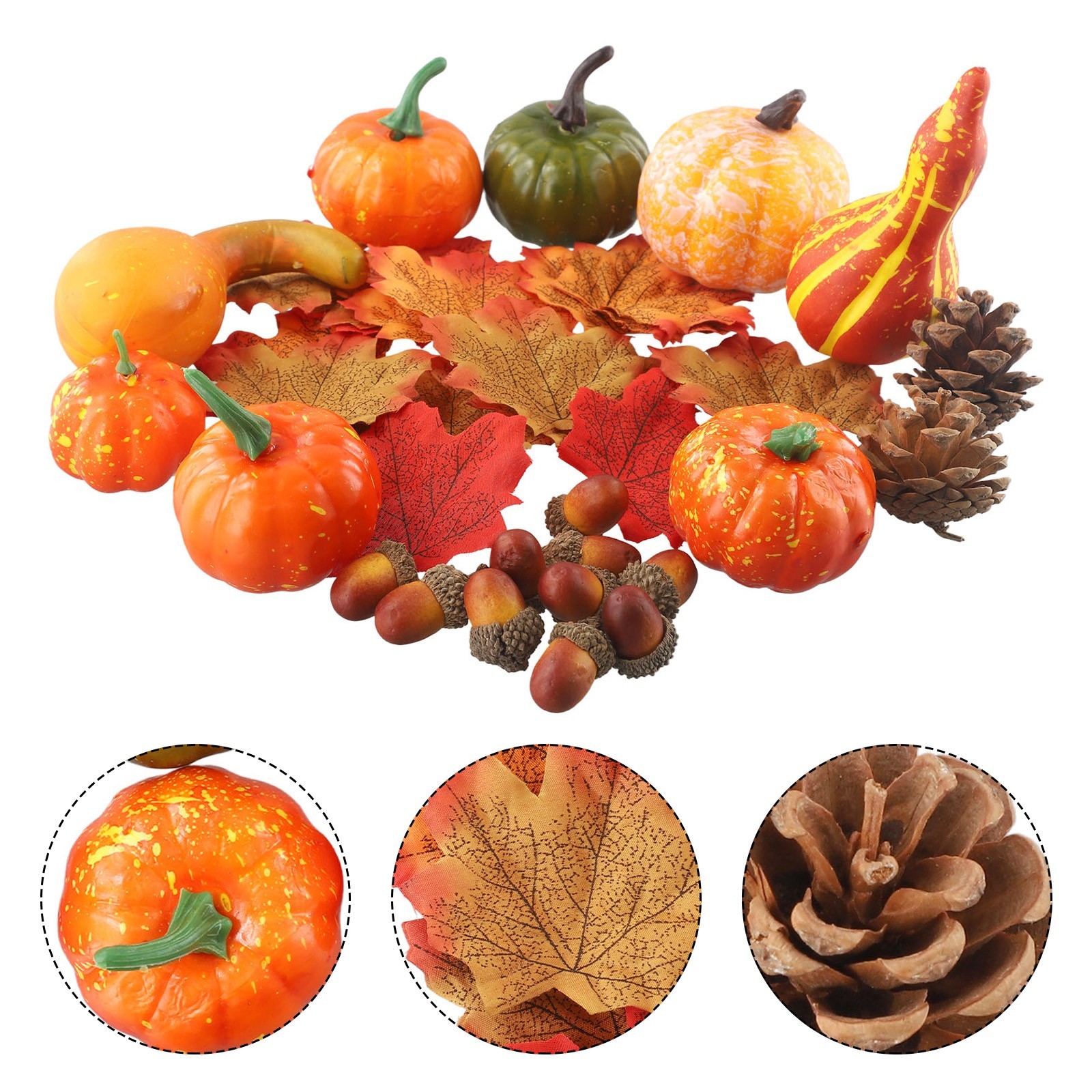 Artificial Pumpkin Harvest Autumn Thanksgiving Wreath Banquet Party Decor