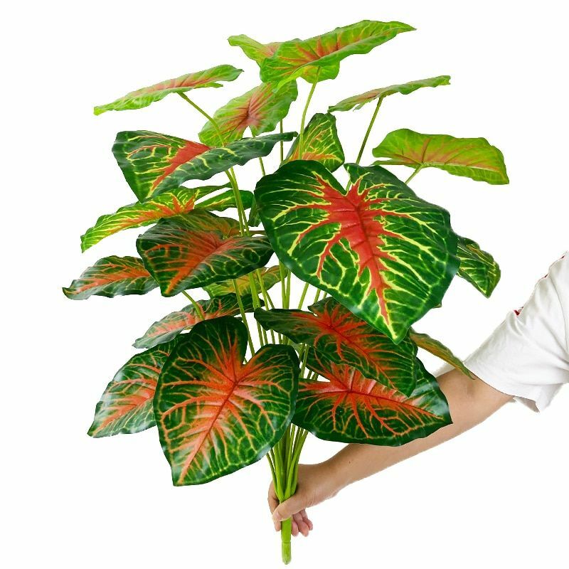 Tropical Large Palm Green Plant Leaves Tree Artificial Monstera Home Decoration