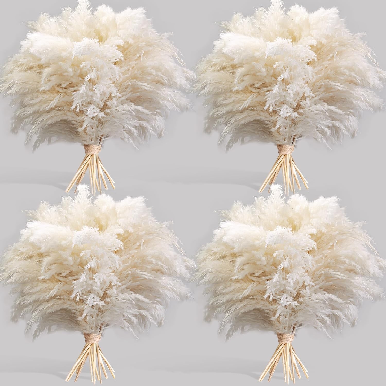 40PCS White Pampas Grass for Home Decor – Elegant Boho 40-White,40PCS White Pamp