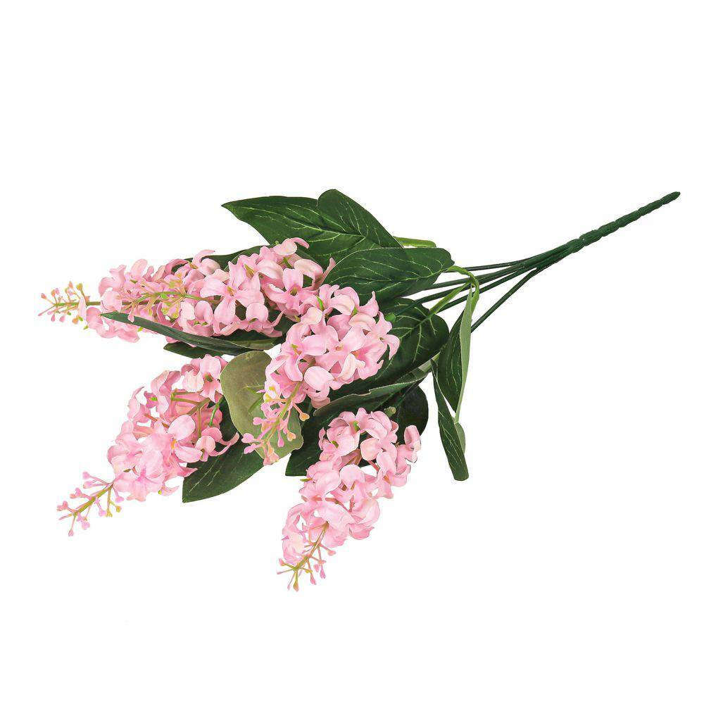 15 In. Pink Artificial Stock Flower Stem Bush Bouquet (Set of 12)