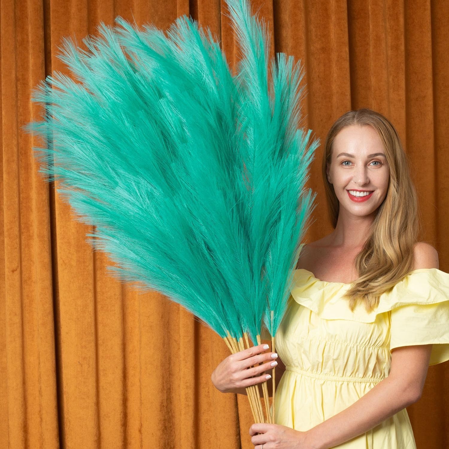 43-inch/110-centimeter artificial pampas grass decoration (green)