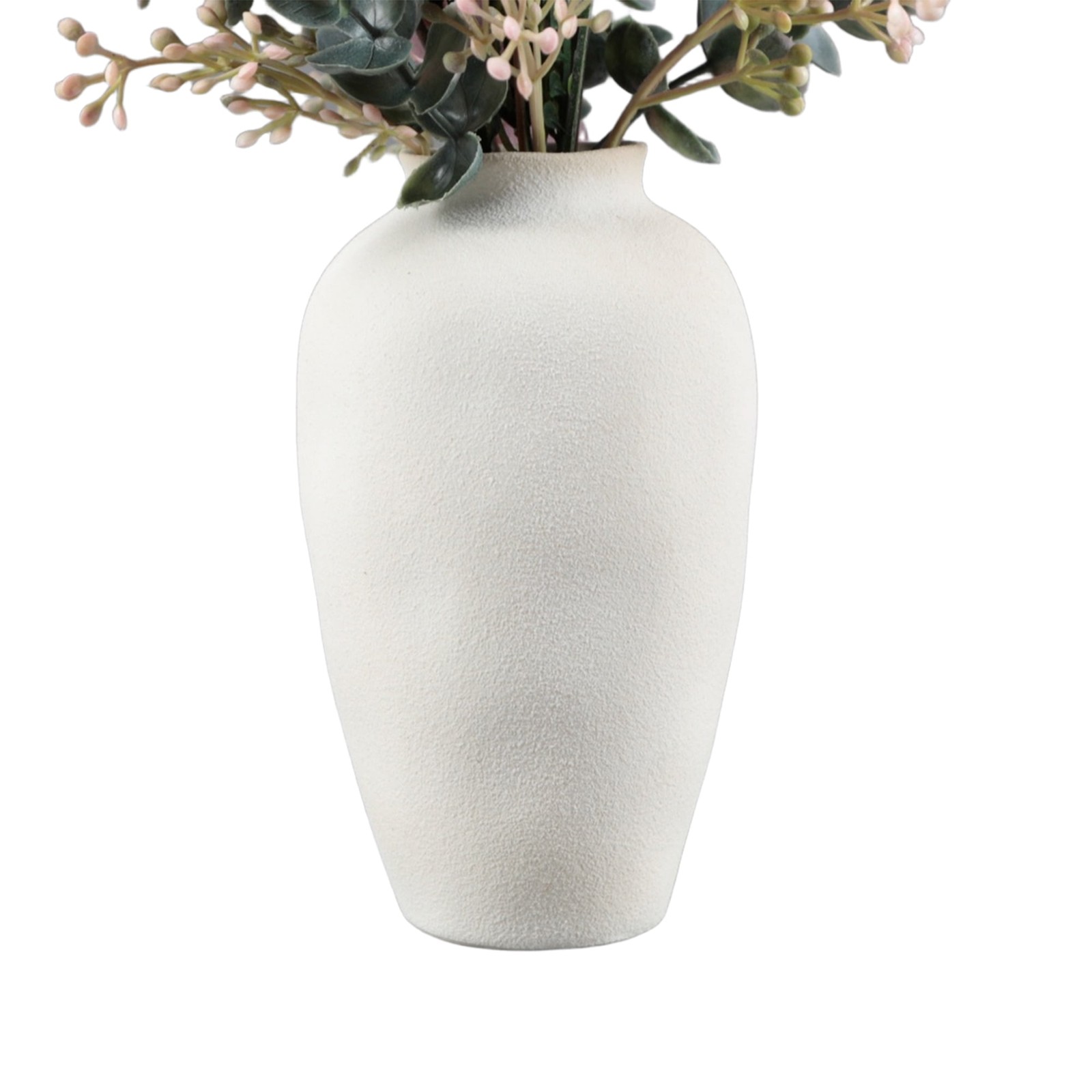 Multicolor Faux Floral Arrangement in Ceramic Vase 13.8 in H x 8 in W x 8 in D