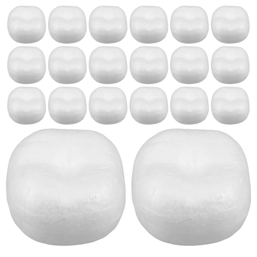 20Pcs Small Durable Polystyrene Foam Balls for Faux Persimmon Table Decorations