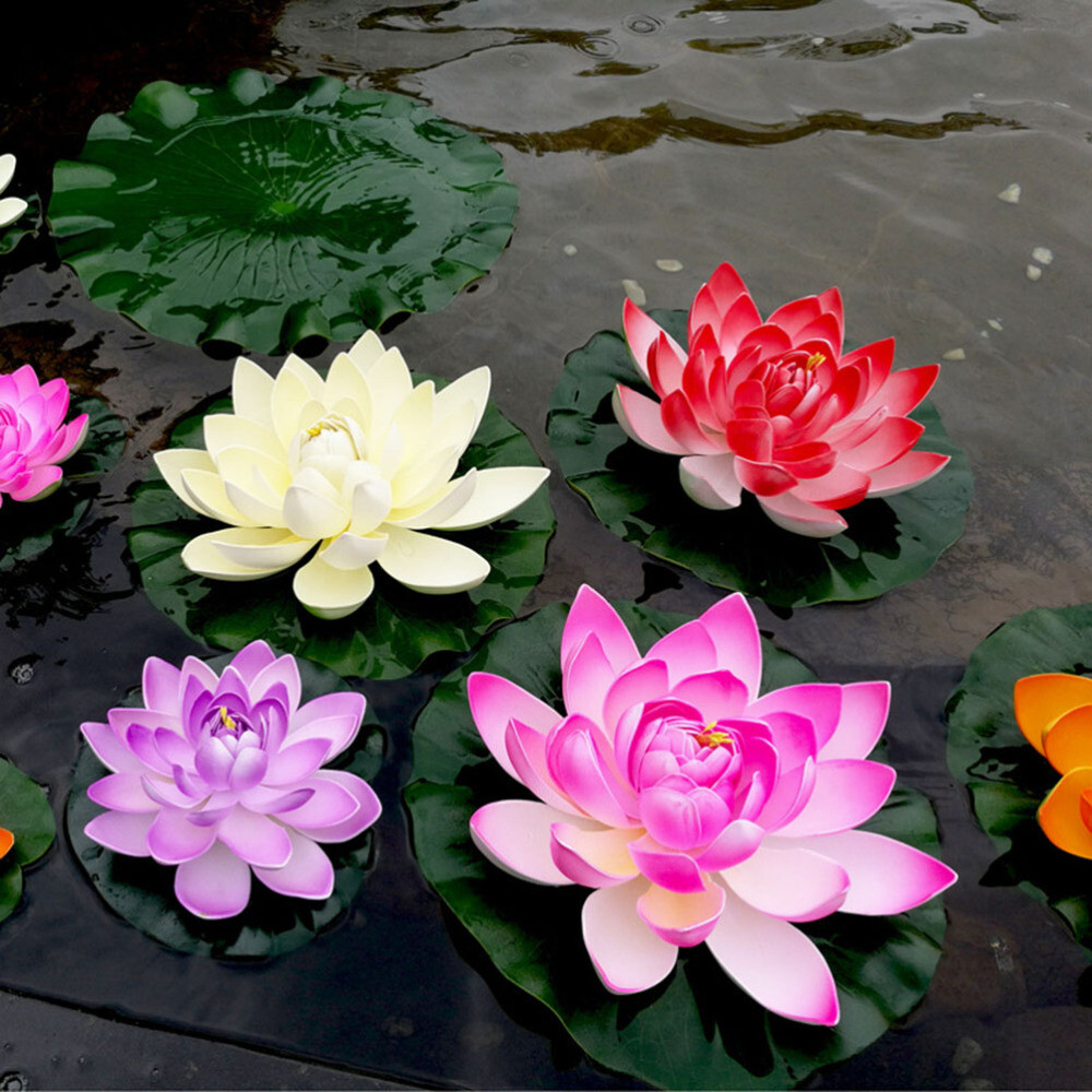 5Pcs Water Lillies Ponds DIY Floral Simulation Artificial Plant Flowers Decor