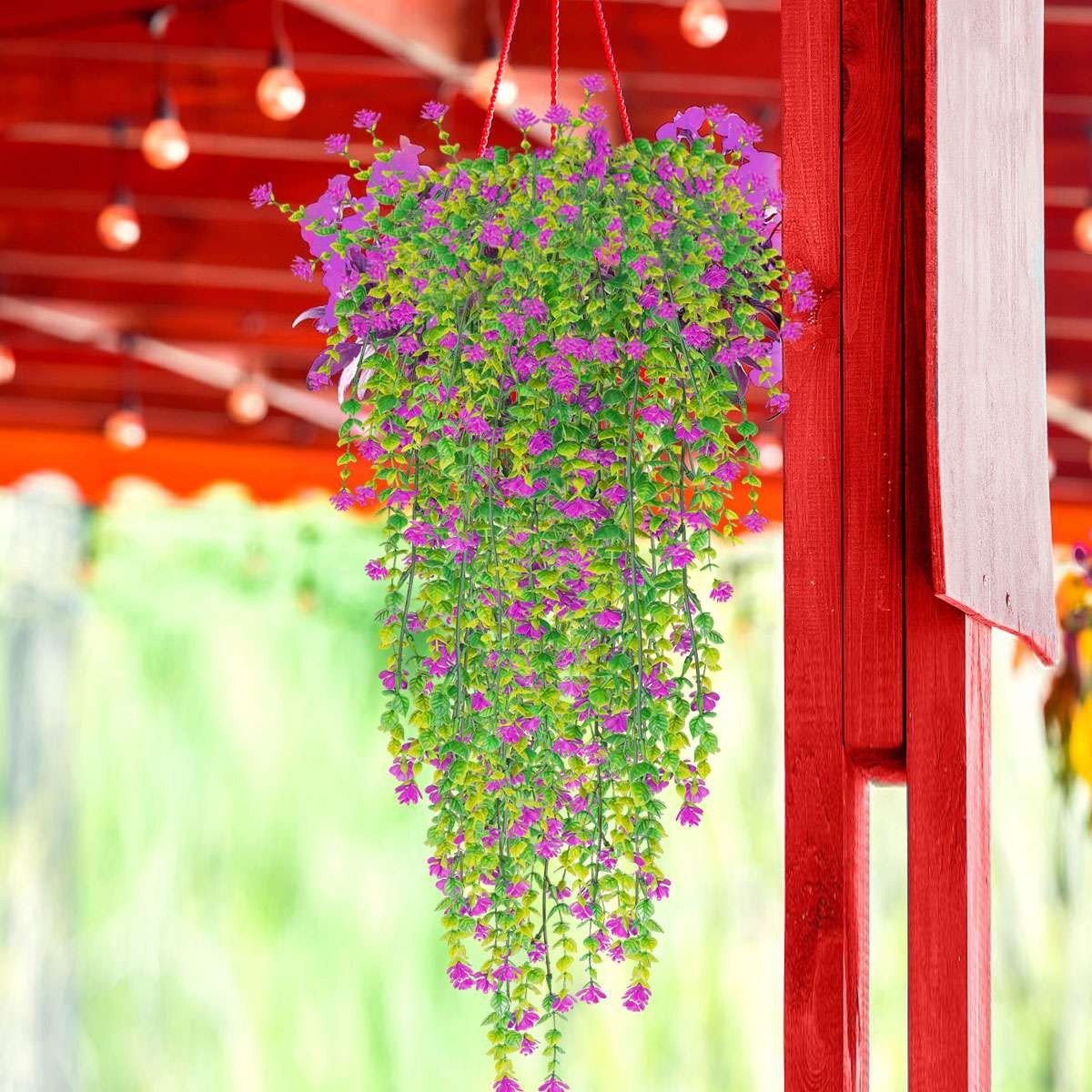 Artificial Hanging Plants Fake Plant Faux Eucalyptus Leaf Garden Vine Home Decor