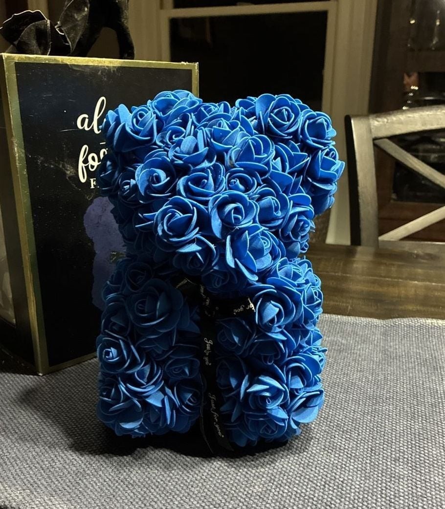 Always and Forever Artificial Rose Teddy Flower Bear
