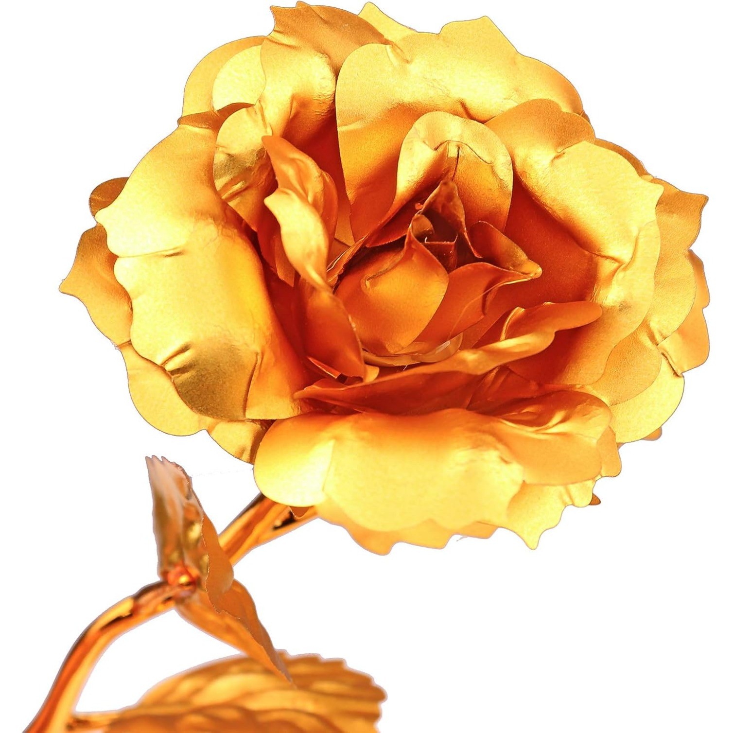 24K Golden Rose, Artificial Rose Flower Gifts for Her with Luxury Gift Box