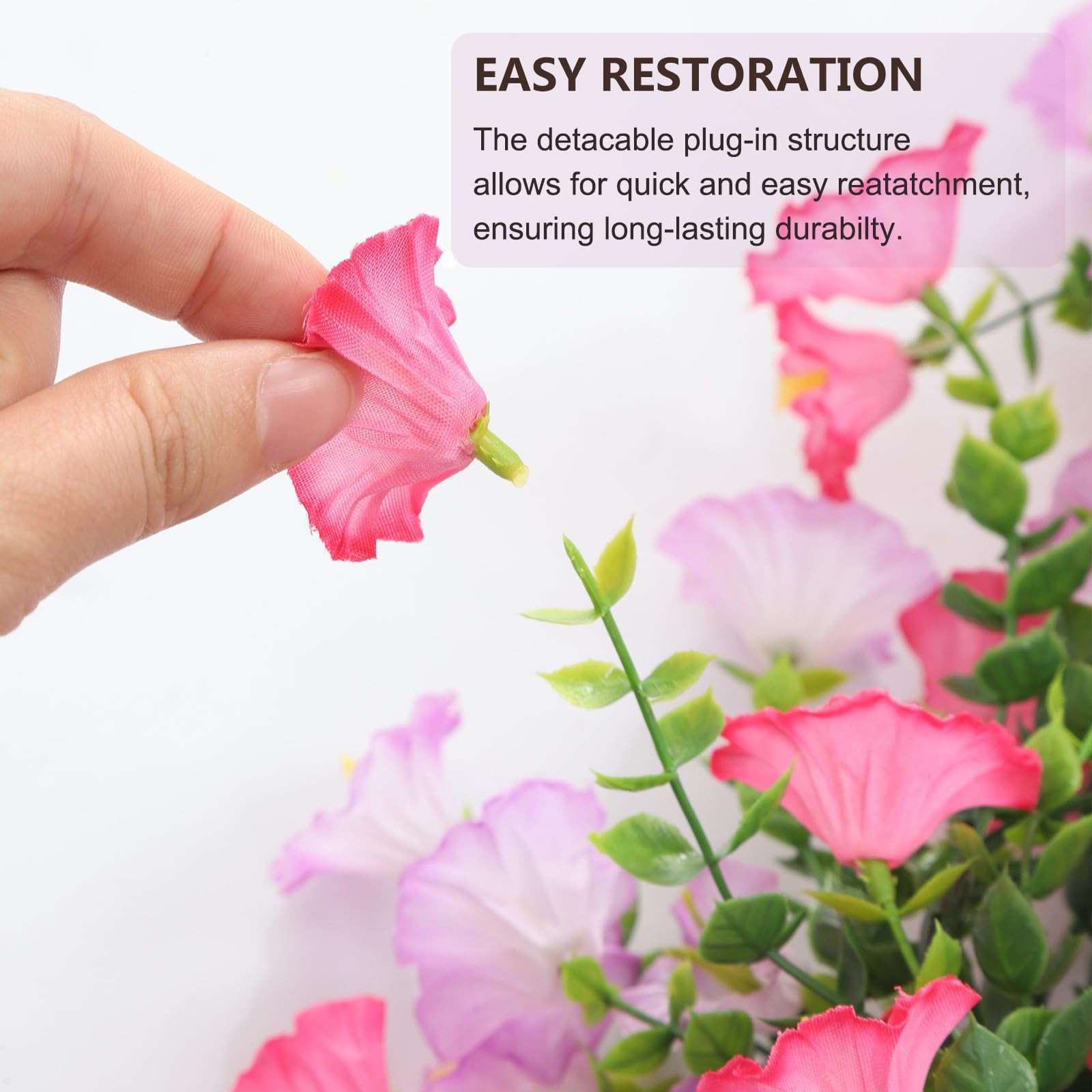 40 LED Artificial Morning Glory Flower Garland with Lights Battery Powered 6 …