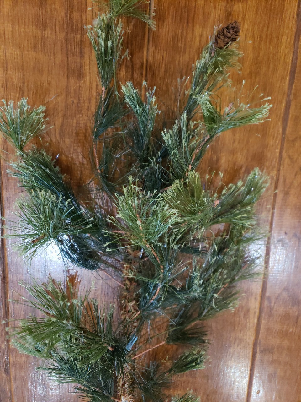 3 Realistic Green Pine Pinecone Wreath Christmas Filler Decor Branches 19″ PLUS