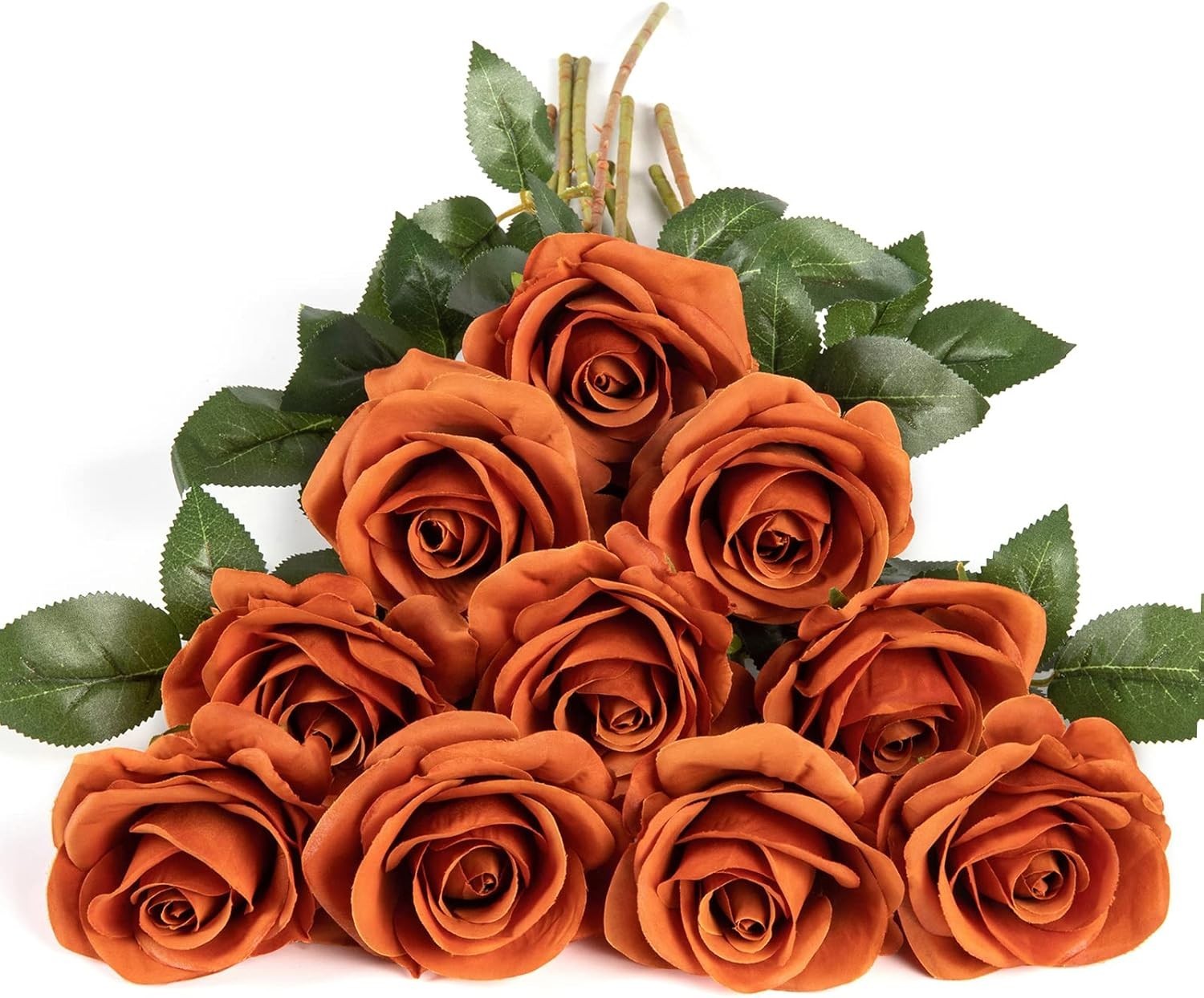 Beautiful 10pcs Non-Toxic Silk Roses for Stunning Home & Wedding Arrangements