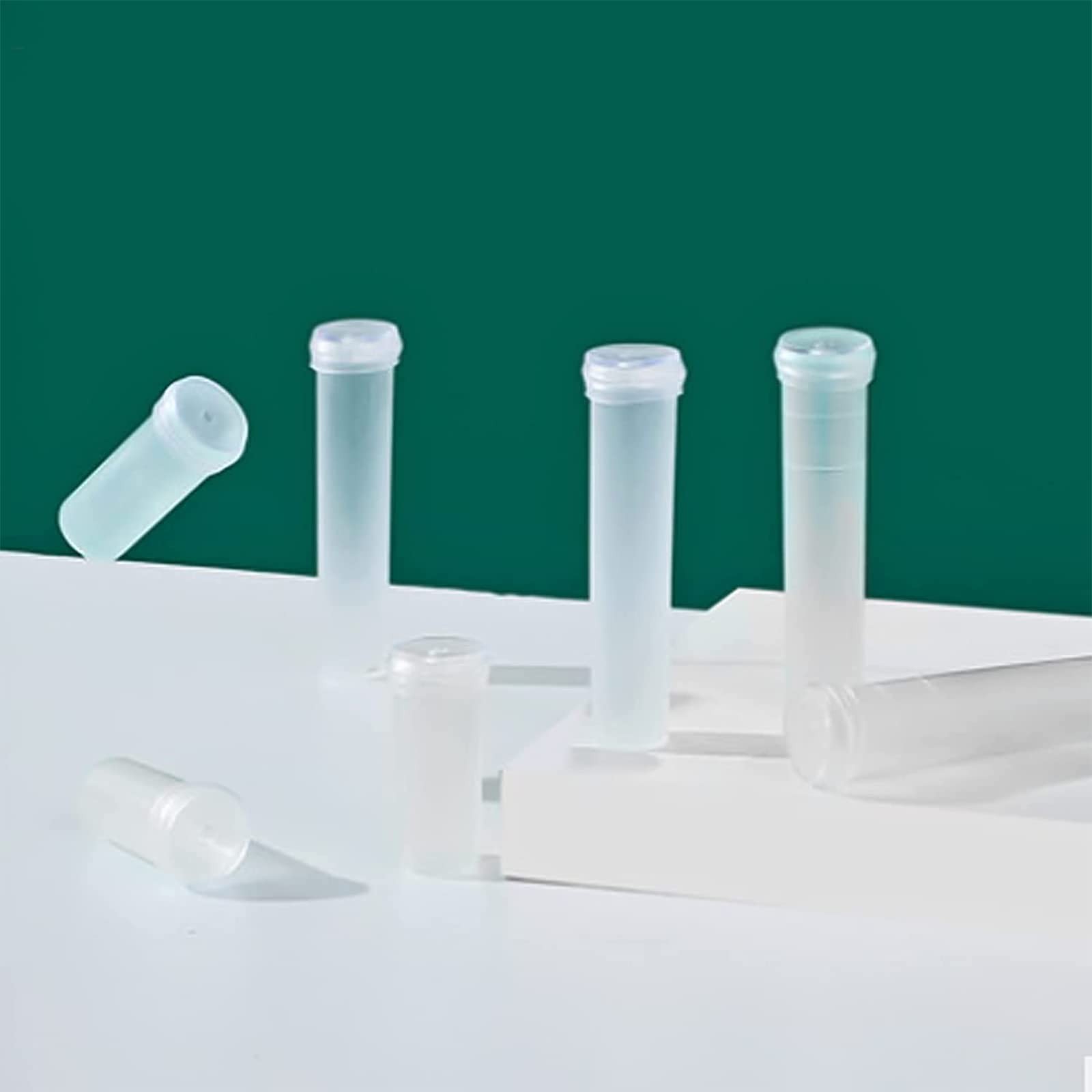 20 PCS White Clear Plastic Floral Water Tubes with Caps for Flower Arrangements