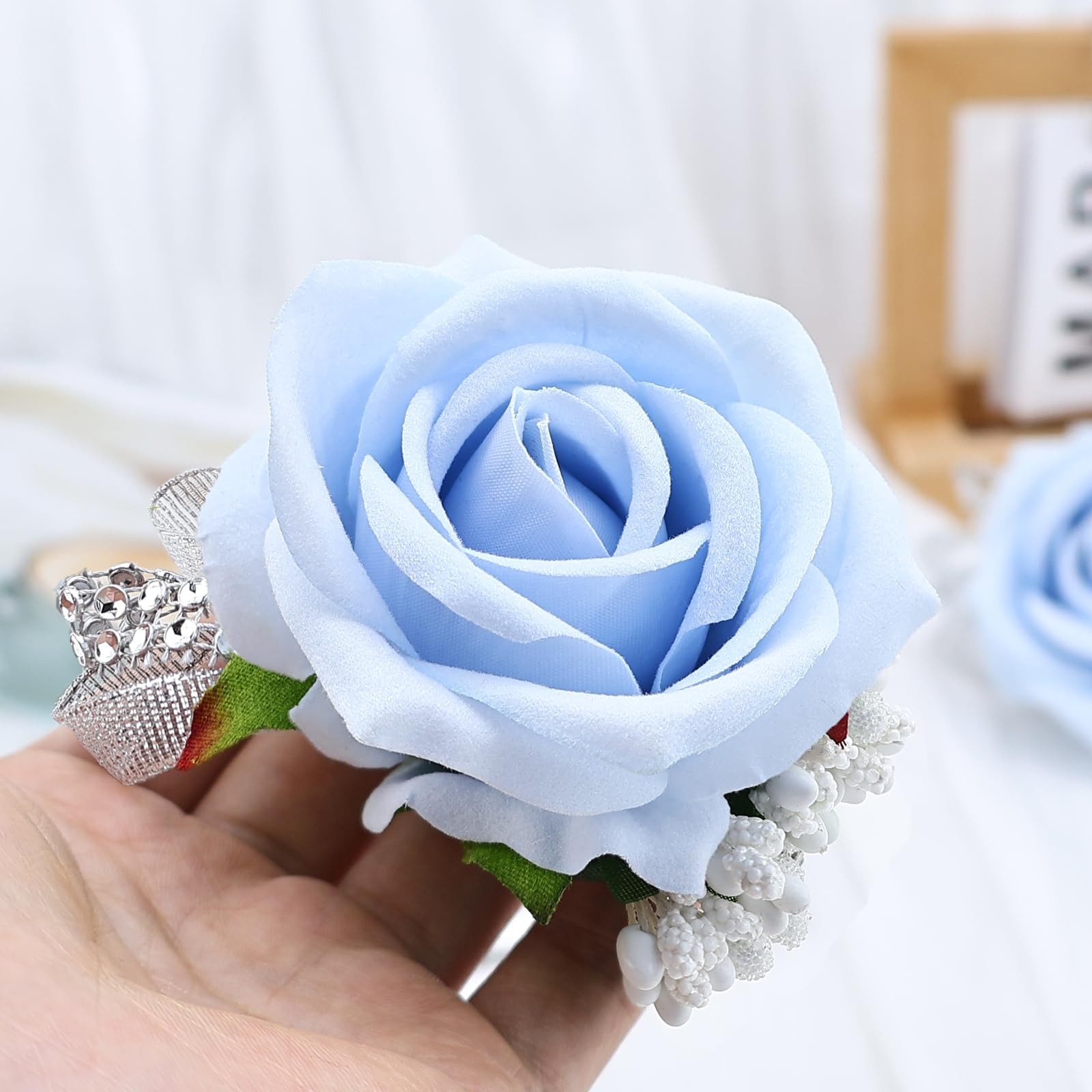 Set of 2 Wrist Corsage Wristlet for Wedding Prom Bride Bridesmaid Artificial …