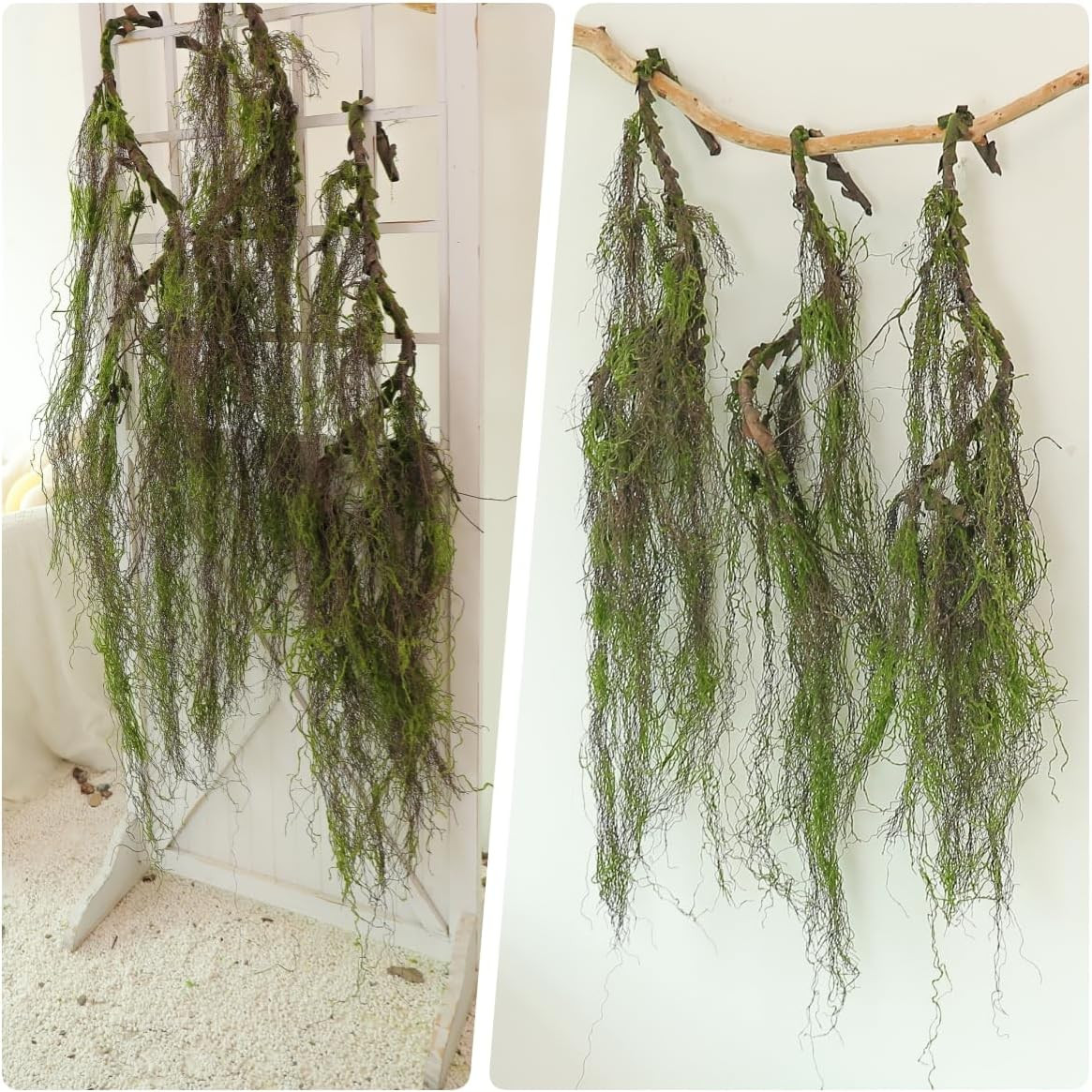 63Inch Curly Faux Weeping Willow Tree Branches Hanging Moss Halloween Decor | Ar