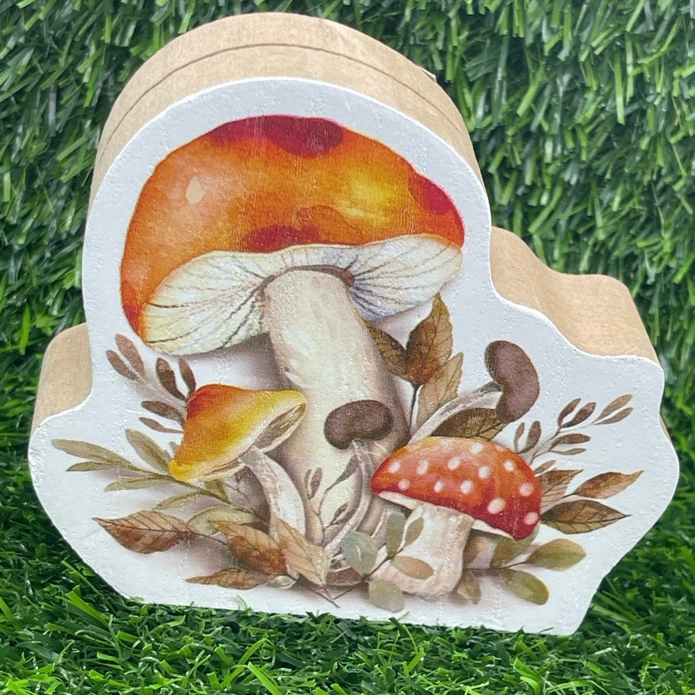 Mushroom Place Card Holder, NWT