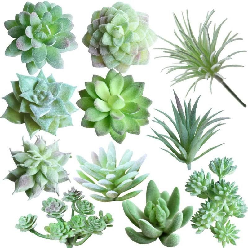 11pcs Artificial Plant Unpotted Decorative Succulents Home And Garden Decor NEW