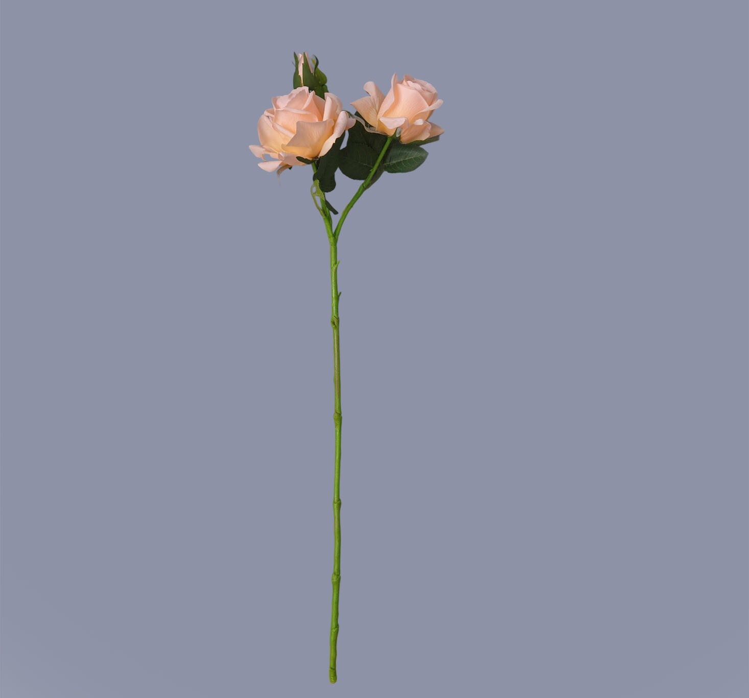 10pcs Artificial 3-Head Roses –Each Stem Features 2 Full Blooms and 1 Bud