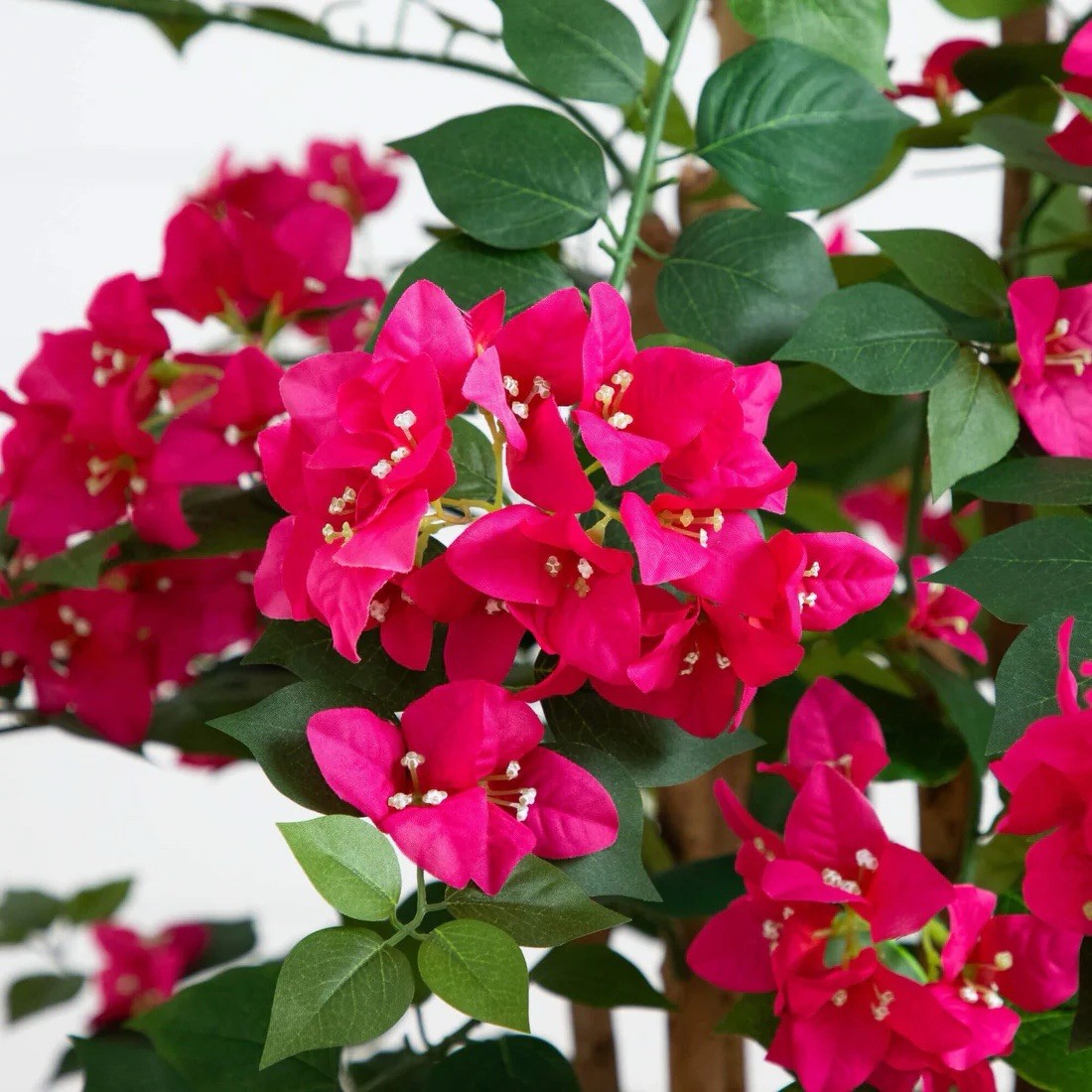 48″ Artificial Bougainvillea Tree Houseplant, Pink/Green Floral Decor