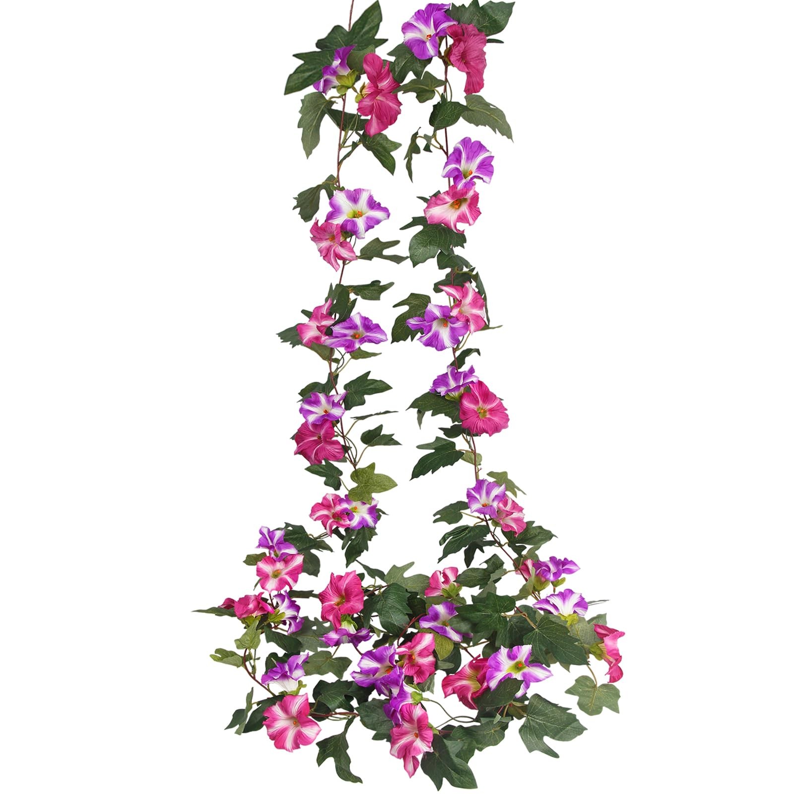 2 Pcs Artificial Vines for Outdoors Silk Morning Glory Garland 11.5 Ft Hangin…