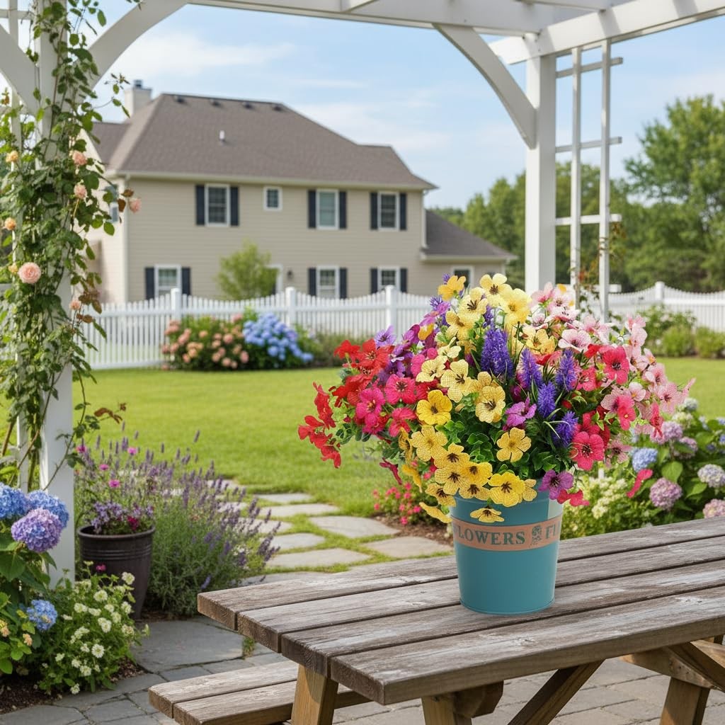 Artificial Flowers for Outdoor/Indoor, Garden, Patio, Front Porch Decor Yard …