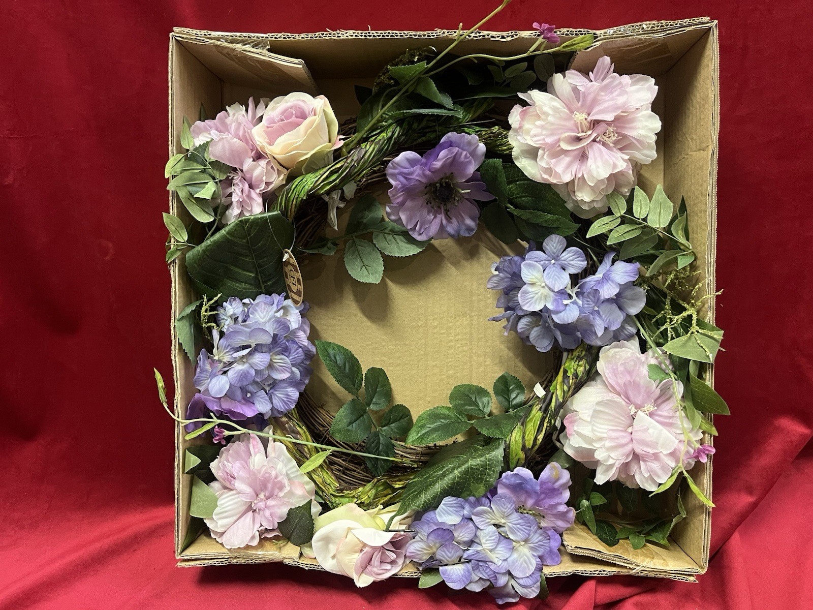 17″ Rose, Hydrangea, Peony Colorful Wreath, Holiday, Spring, Floral