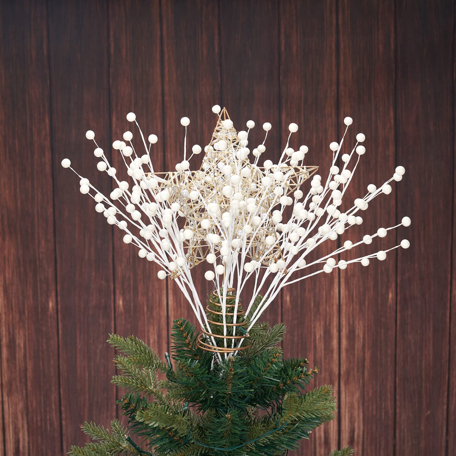 Christmas Berries Picks Set of 12 Xmas Tree Decorations 14inches White Holly …