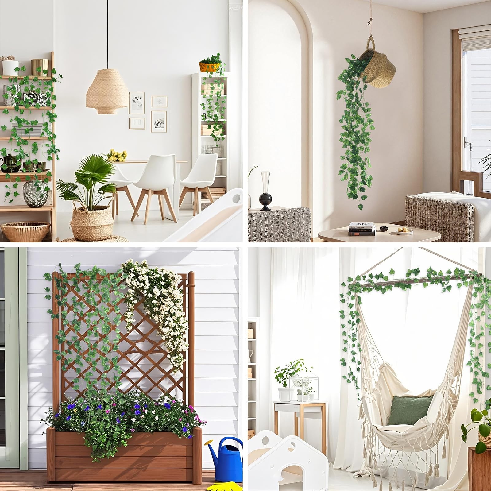 48 Pack Artificial Ivy Garland, 336 Ft Fake Vines Hanging Plants for Room Dec…