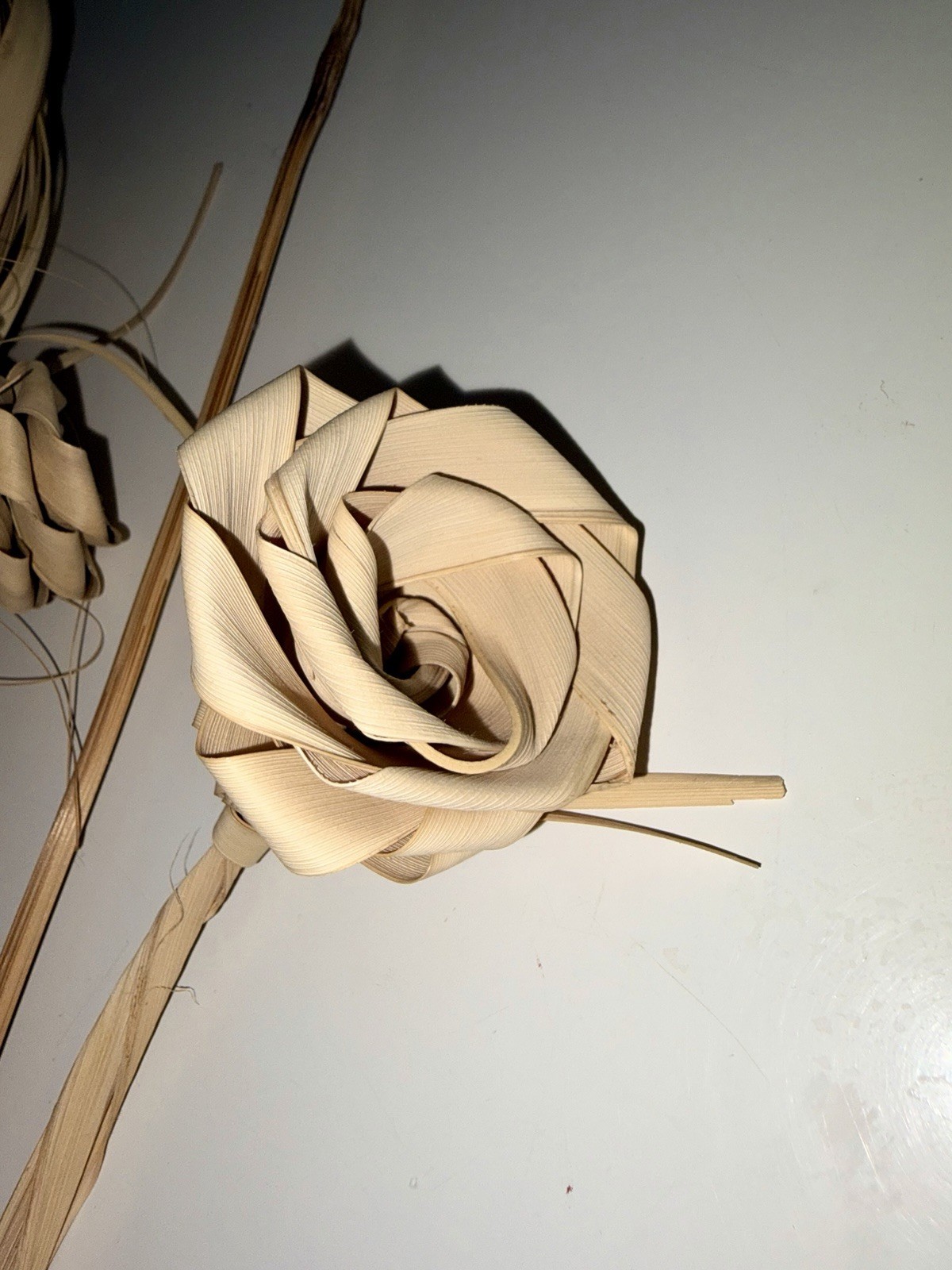VTG Handmade Dried Palm Flower Bundle Natural Boho Floral Rustic Coastal Decor