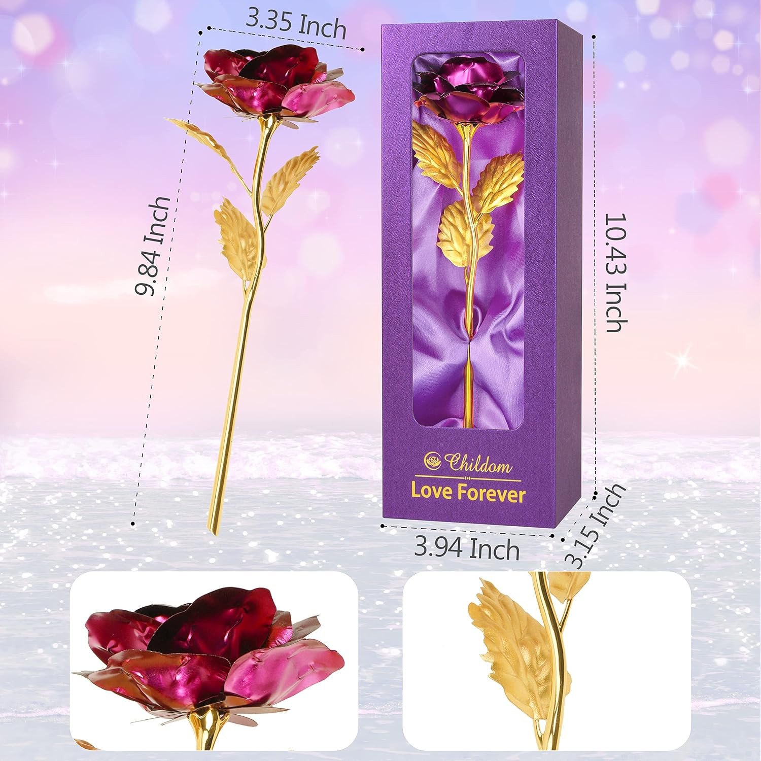 Birthday Gifts for Women Mom,Forever Purple Rose Flower for Delivery Prime | Chr