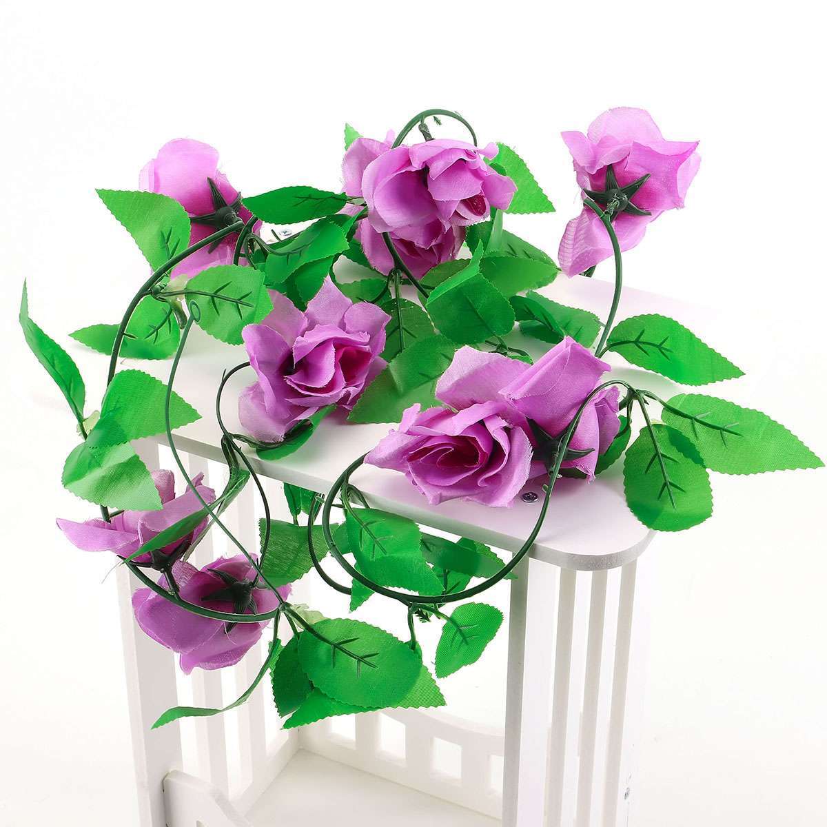 3Pack 7.5Ft Flower Garland Fake Rose Vine Artificial Flower Hanging Ivy Floral