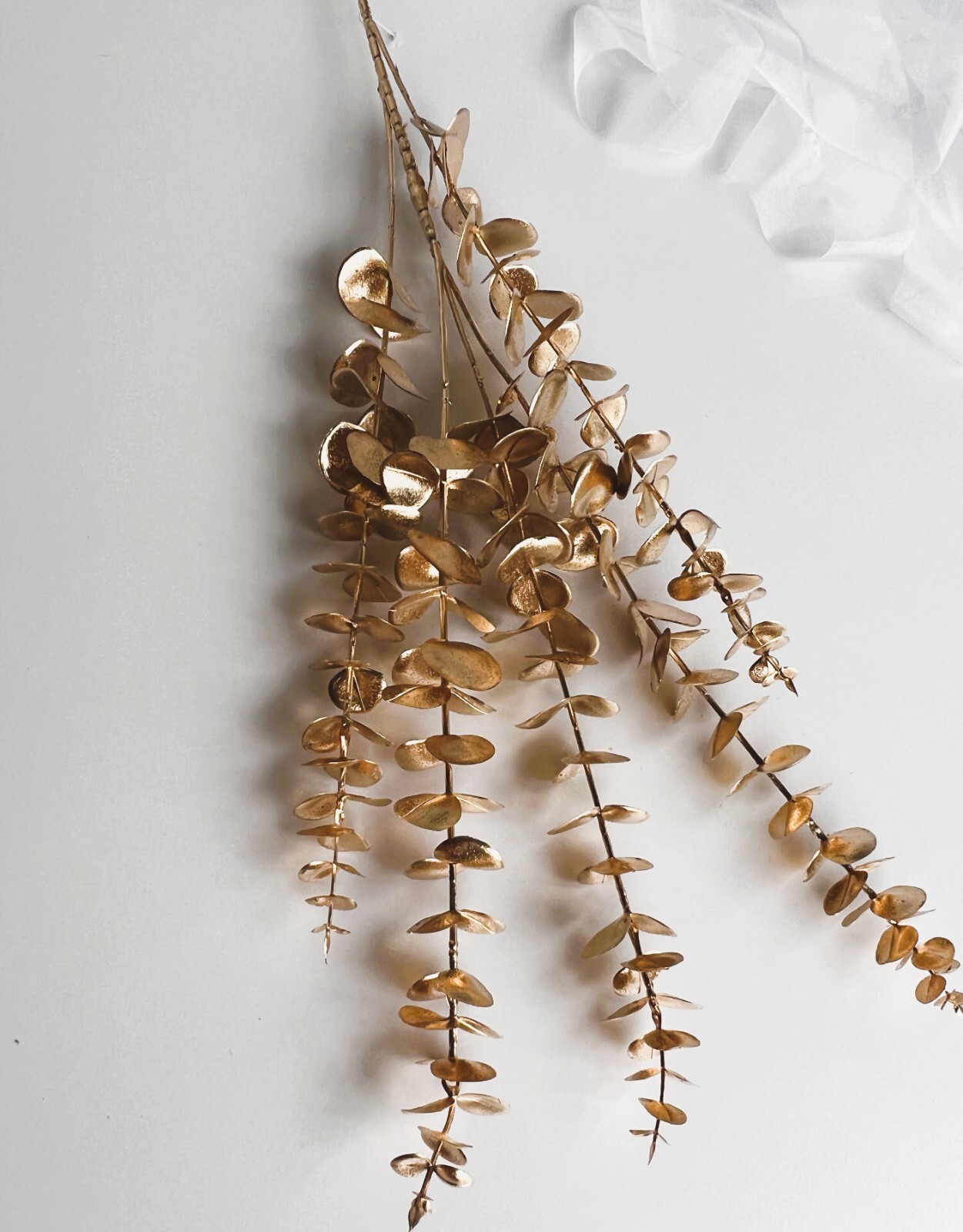 AUSTRALIAN NATIVE FLOWERS GOLD EUCALYPTUS GUM STEM ARTIFICIAL DIY ARRANGEMENT X1