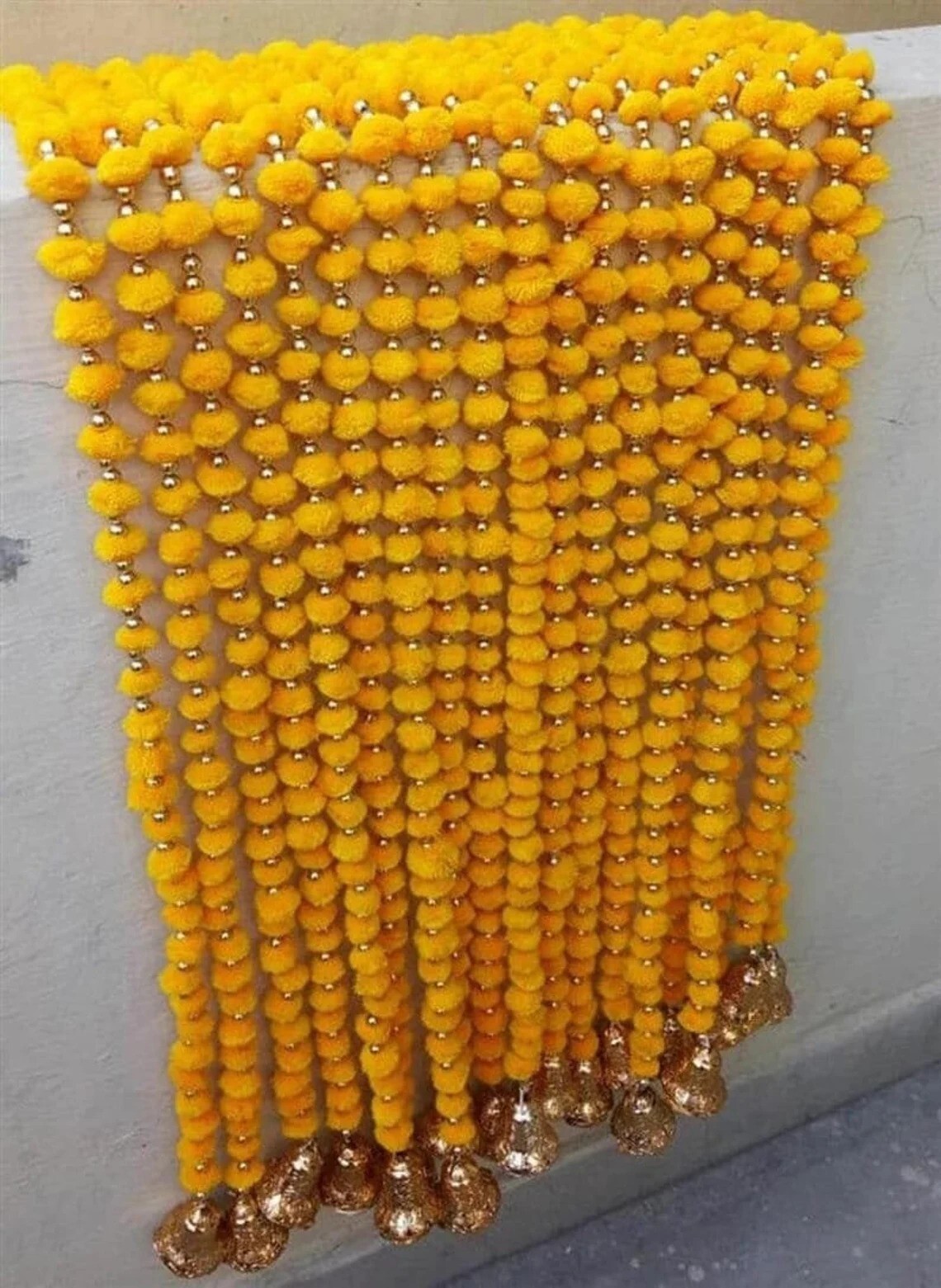 Indian Garlands home Wedding Decoration Artificial marigold Garlands Vine