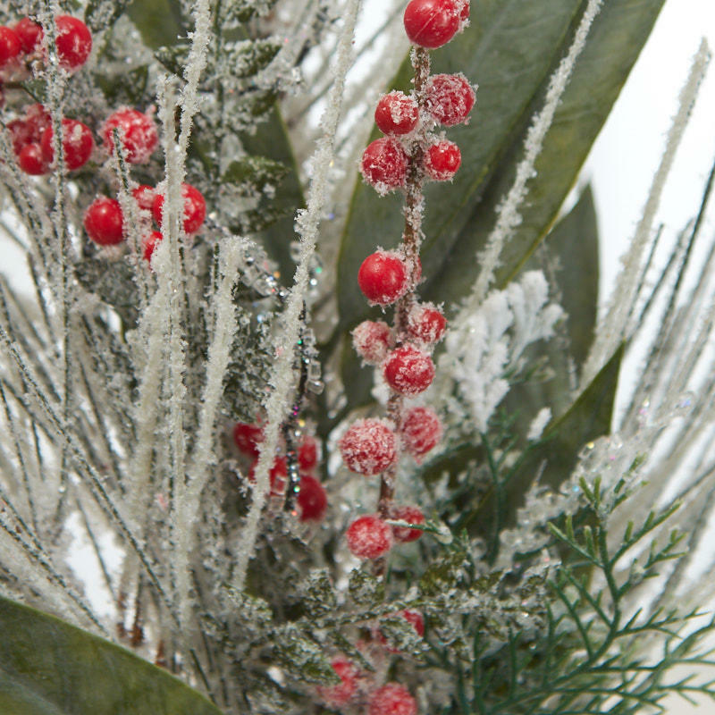 Snowy Long Pine Berry Spray