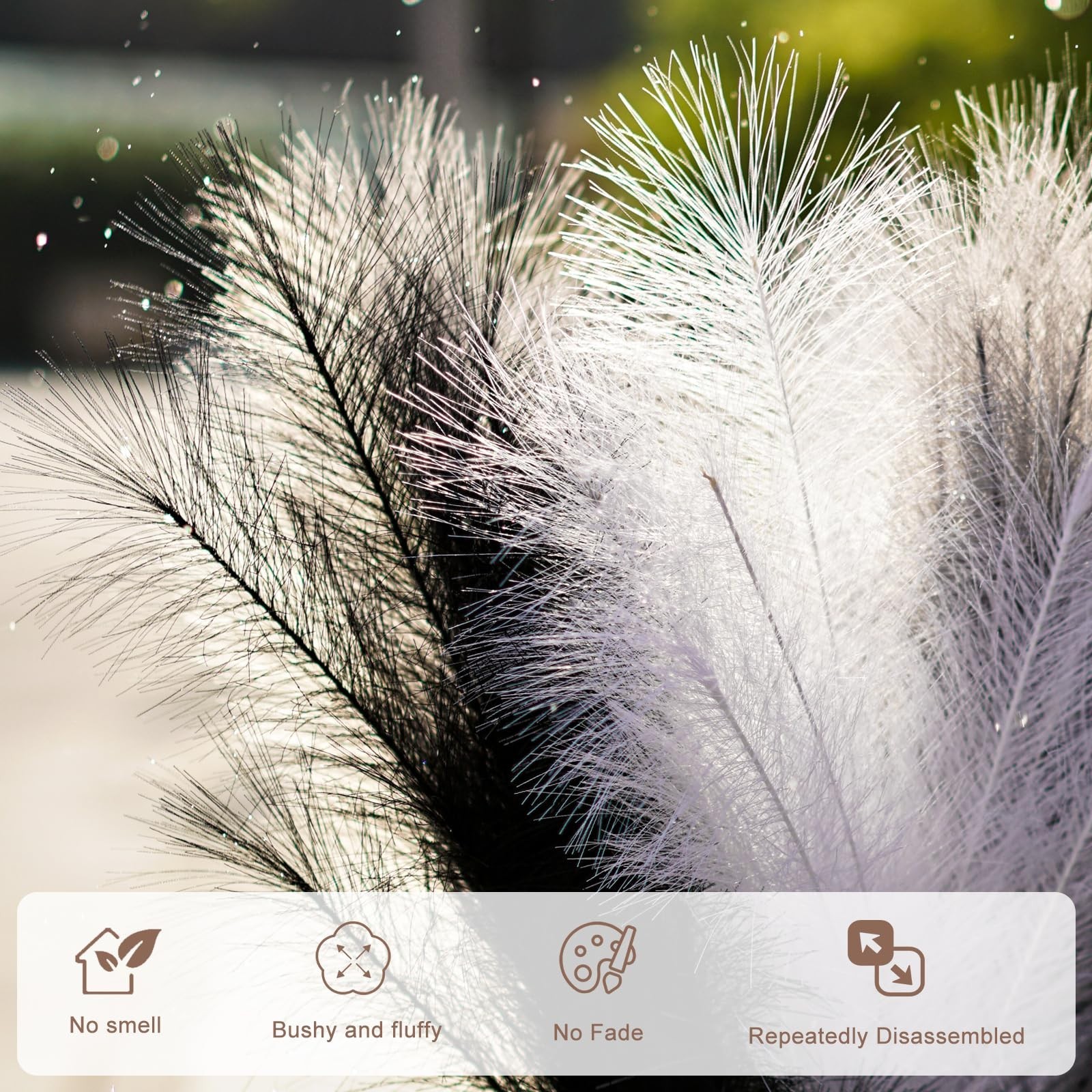 Tall Pampas Grass Decor – 6 Pcs 44” Fluffy Large Pompas for Boho Wedding & Livi