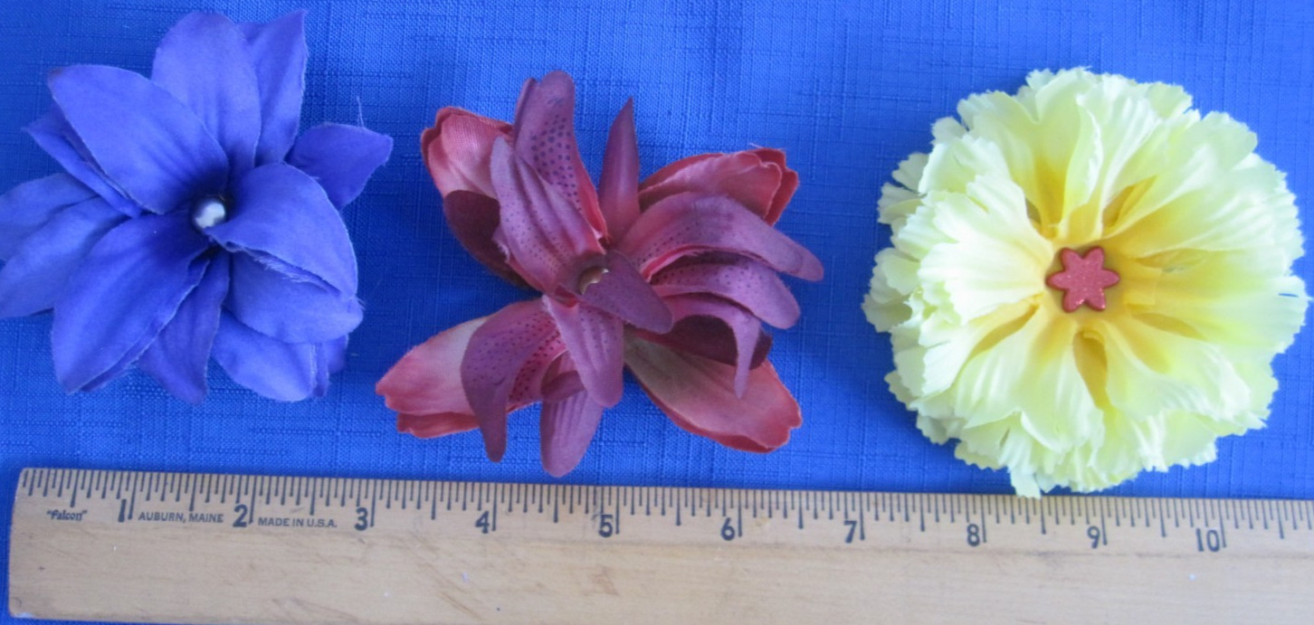 #3 Lot-12 Layers Used Silk Flower Petals 3.5-5″ Brads Multiple Colors Sizes