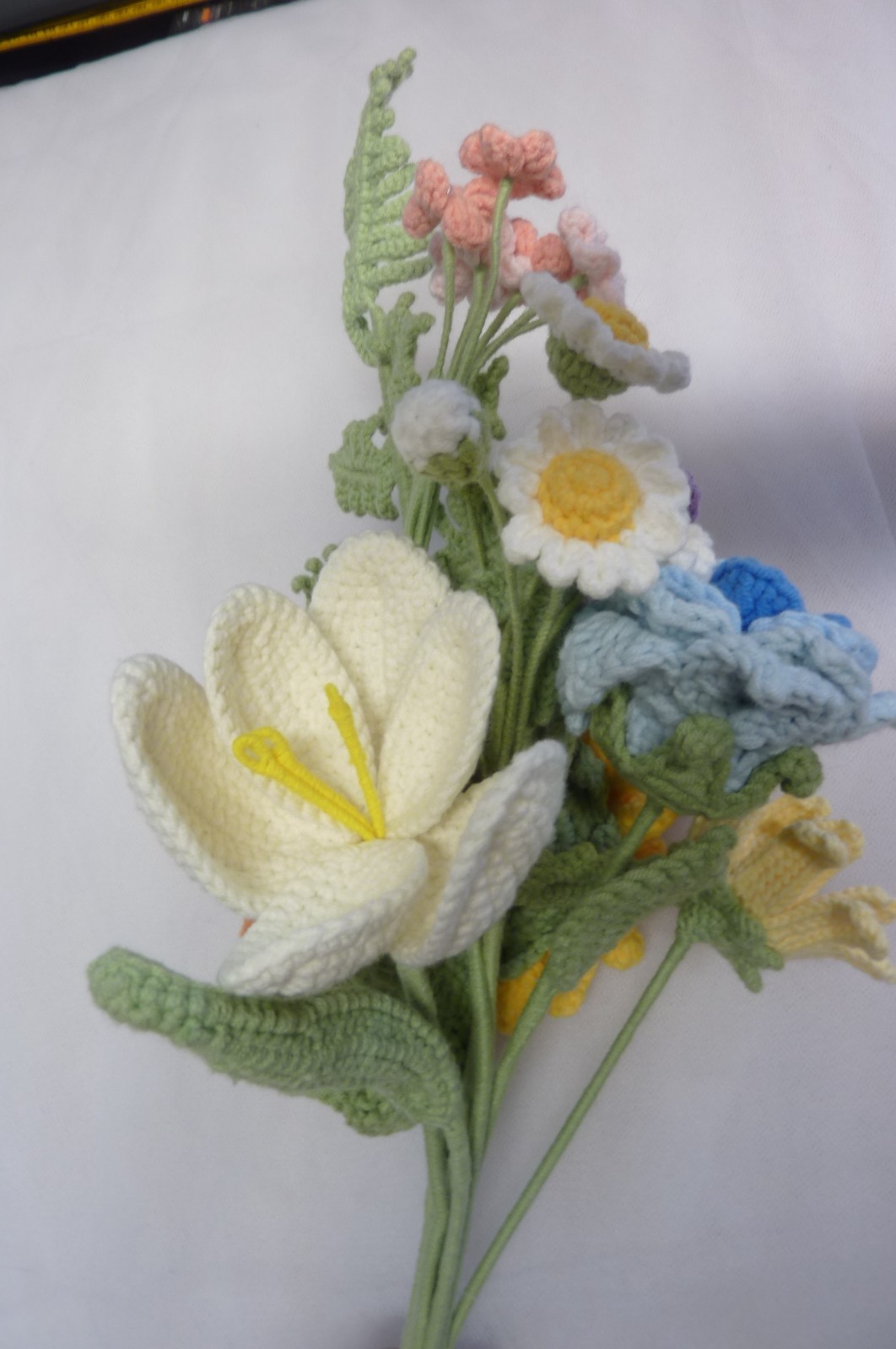 Bouquet “Mixed Flowers” – Handmade Cotton and Cotton-Blend Crochet Flowers